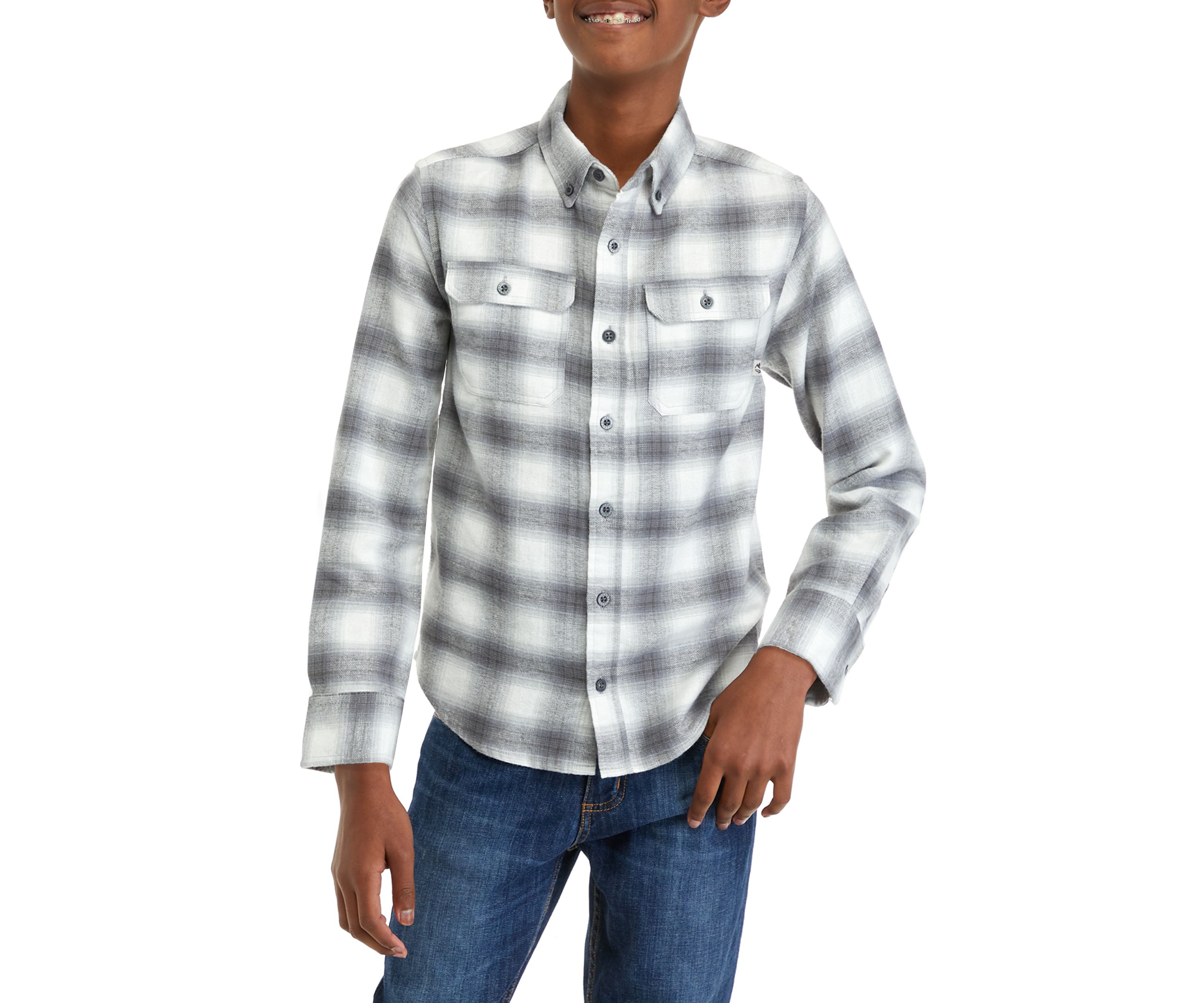 Boys 8-20 Long Sleeve Plaid Flannel Shirt 