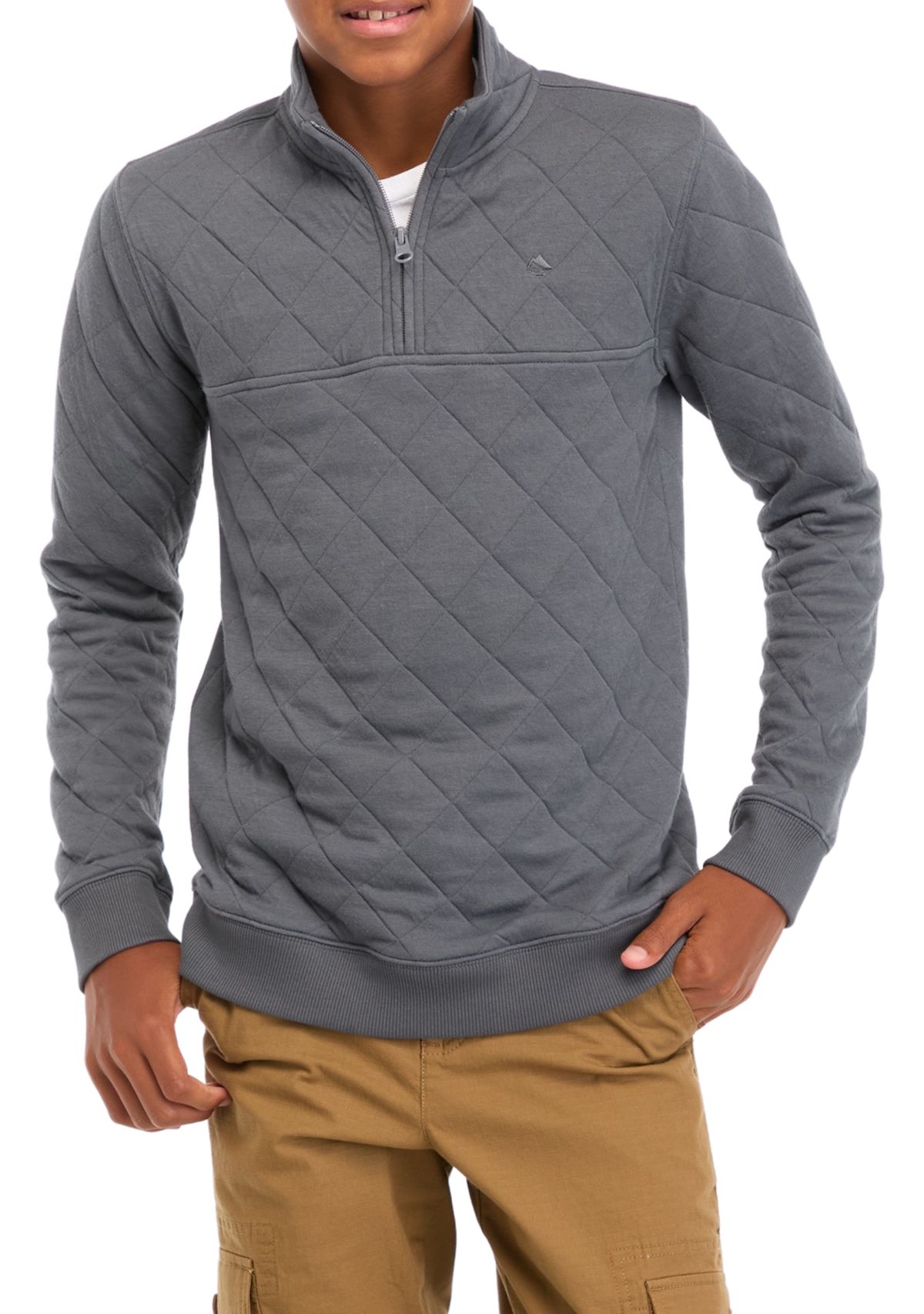 Boys 8-20 Quilted 1/4 Zip Pullover