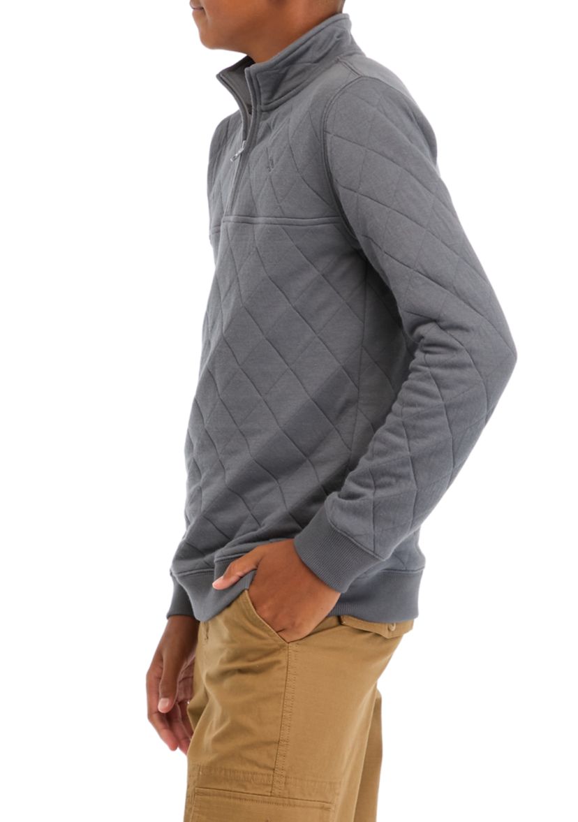 Boys 8-20 Quilted 1/4 Zip Pullover