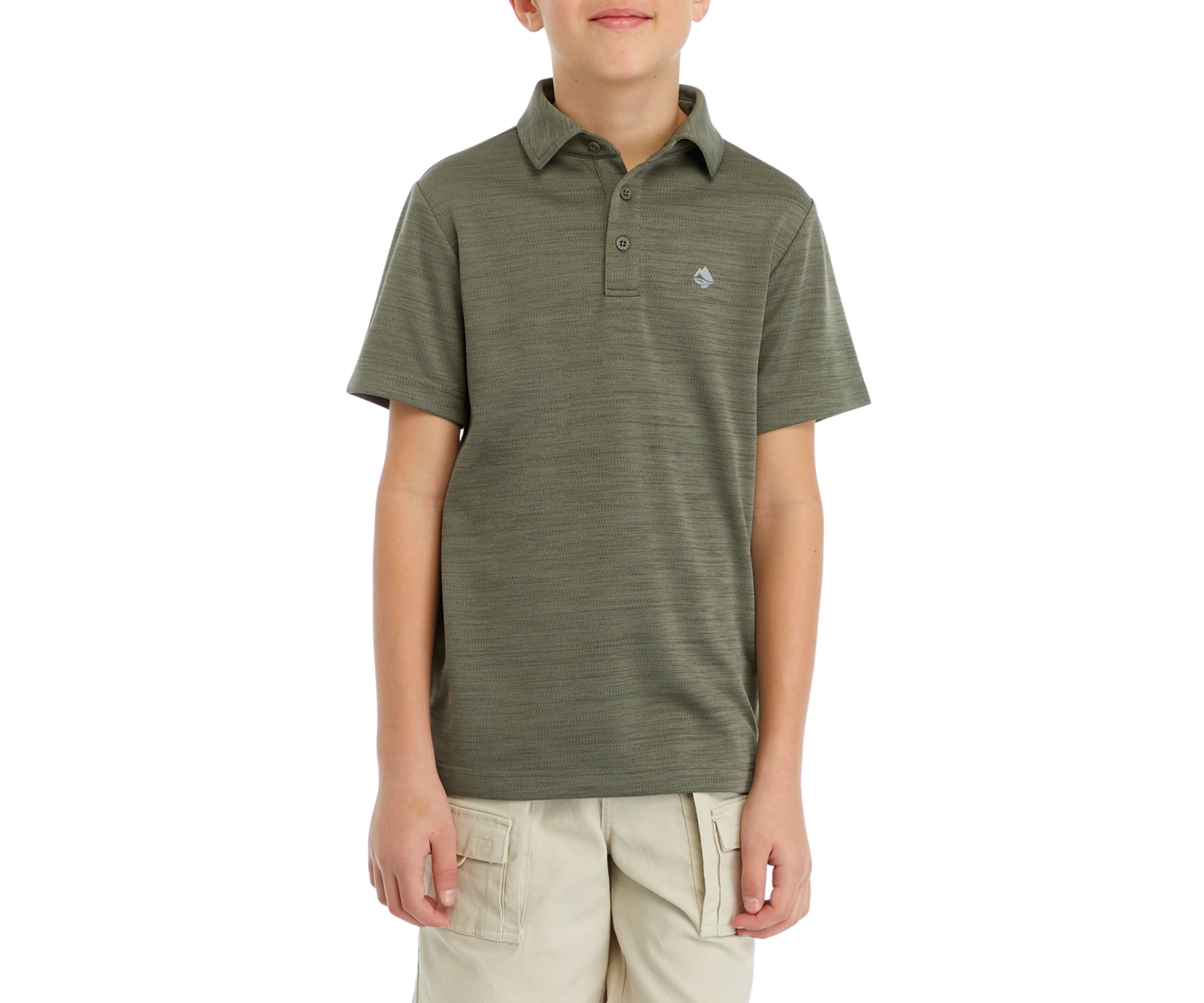 Boys 8-20 Short Sleeve Fishing Polo Shirt
