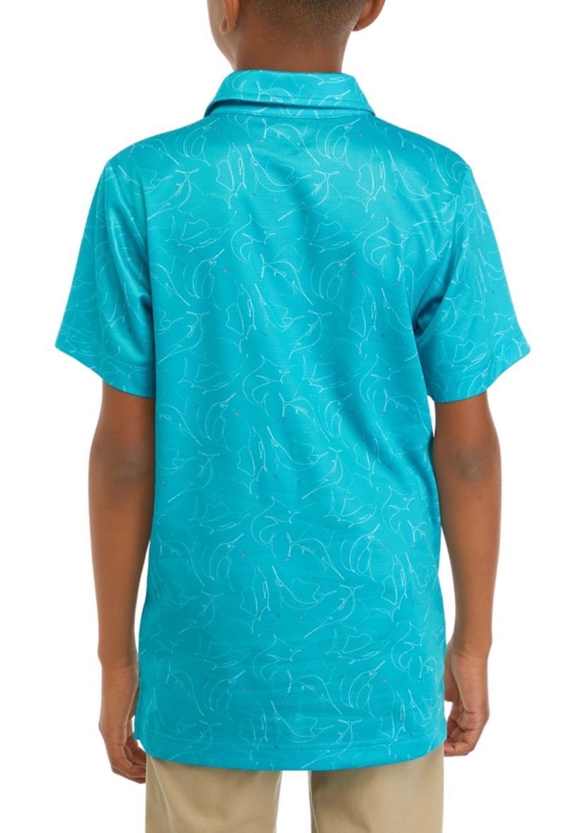 Boys 8-20 Printed Polo Fishing Shirt