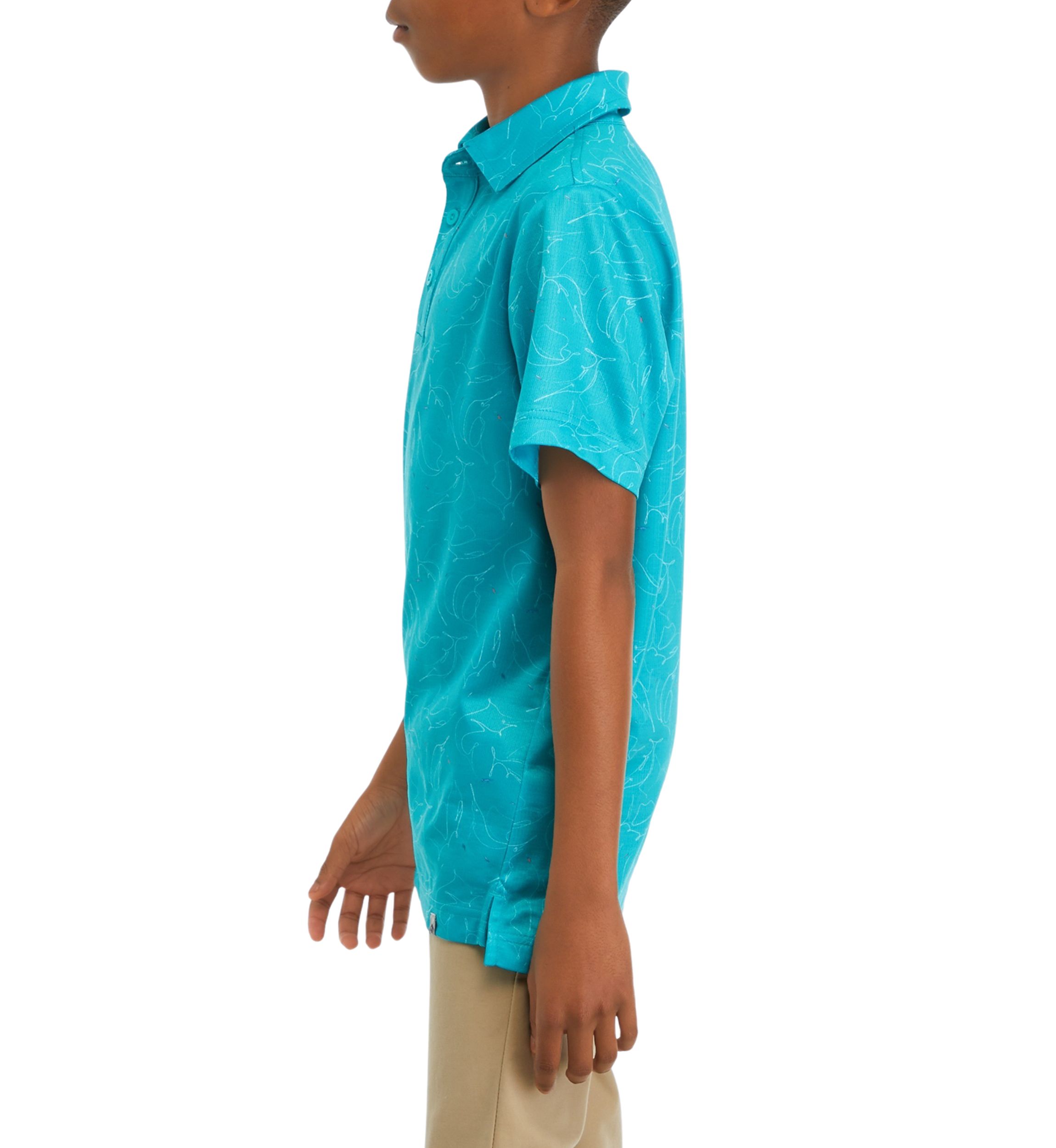 Boys 8-20 Printed Polo Fishing Shirt