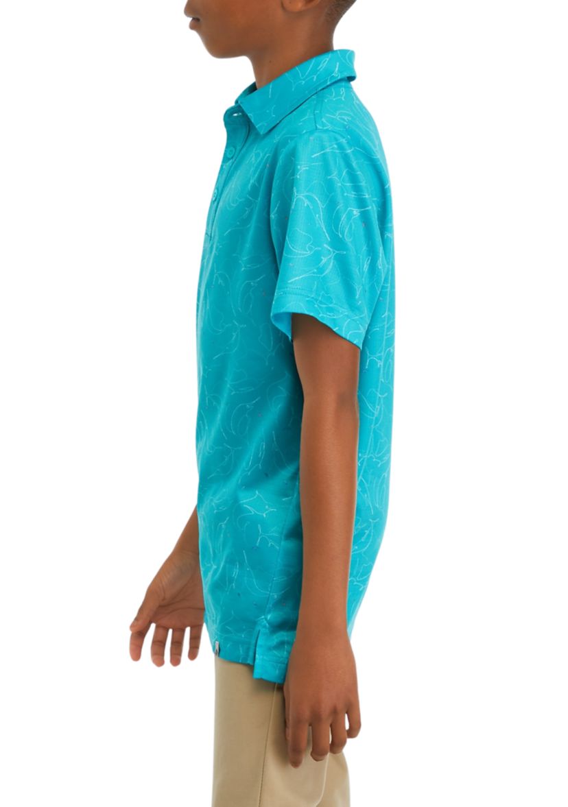 Boys 8-20 Printed Polo Fishing Shirt