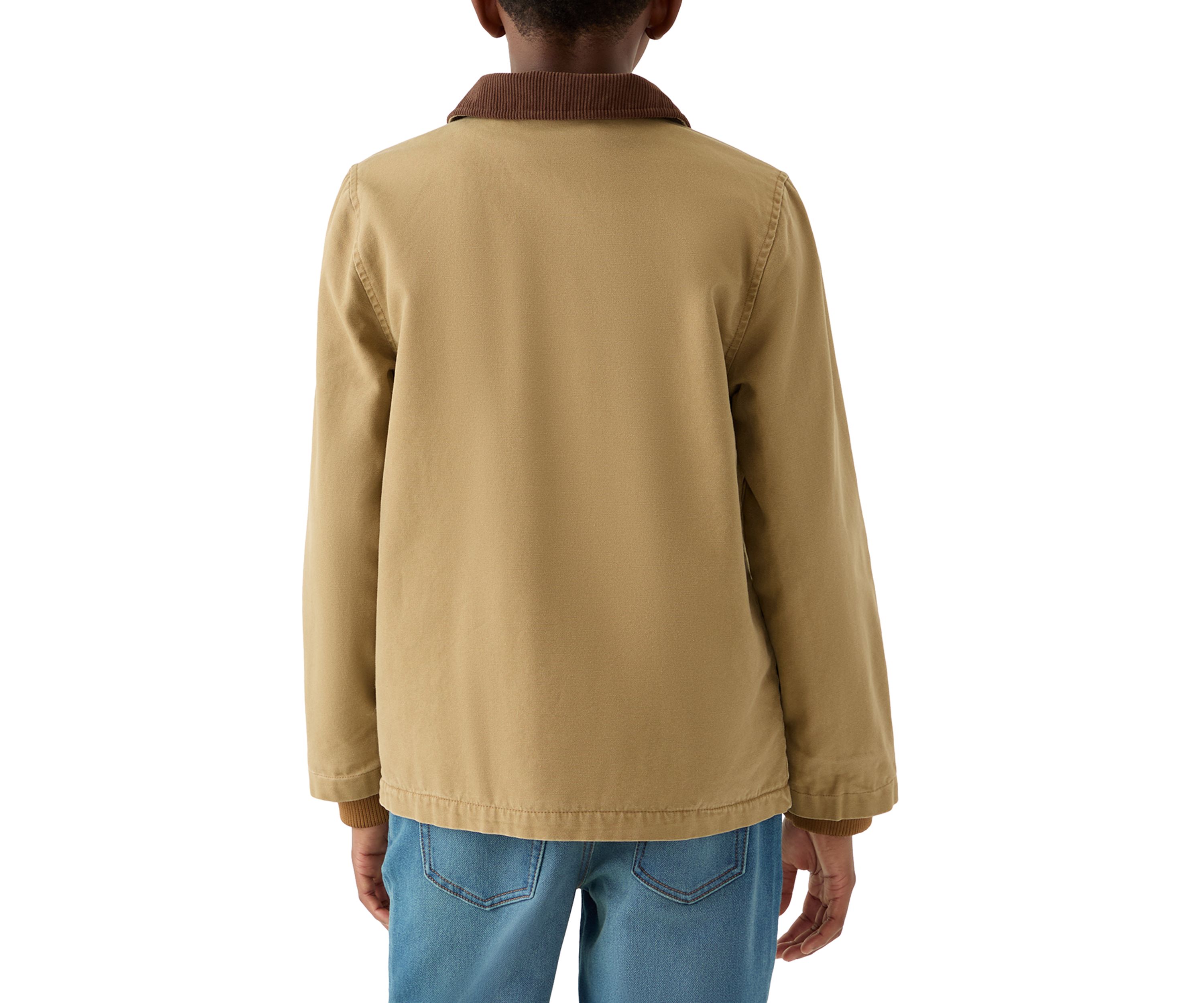 Boys 8-20 Collared Canvas Jacket