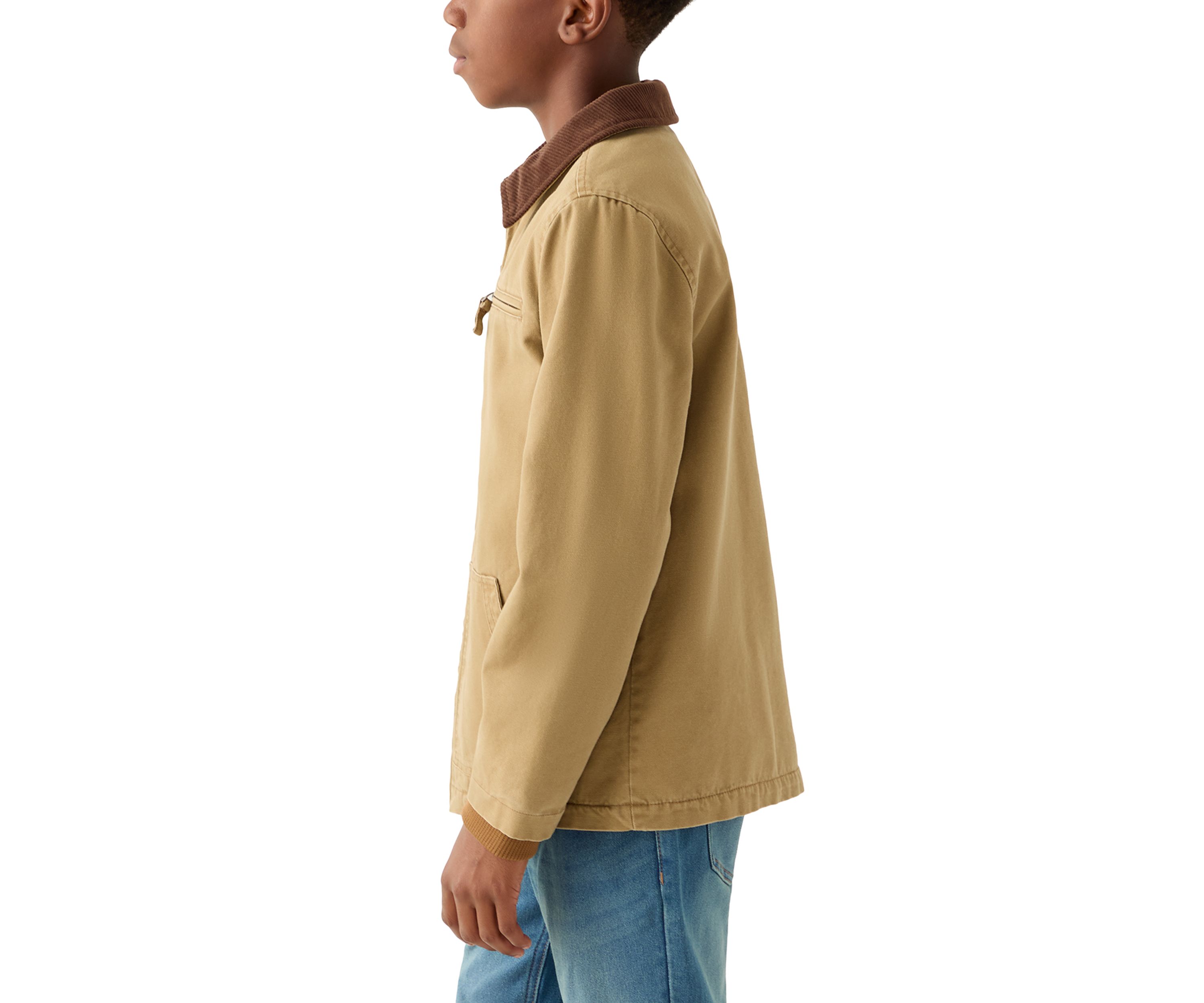 Boys 8-20 Collared Canvas Jacket