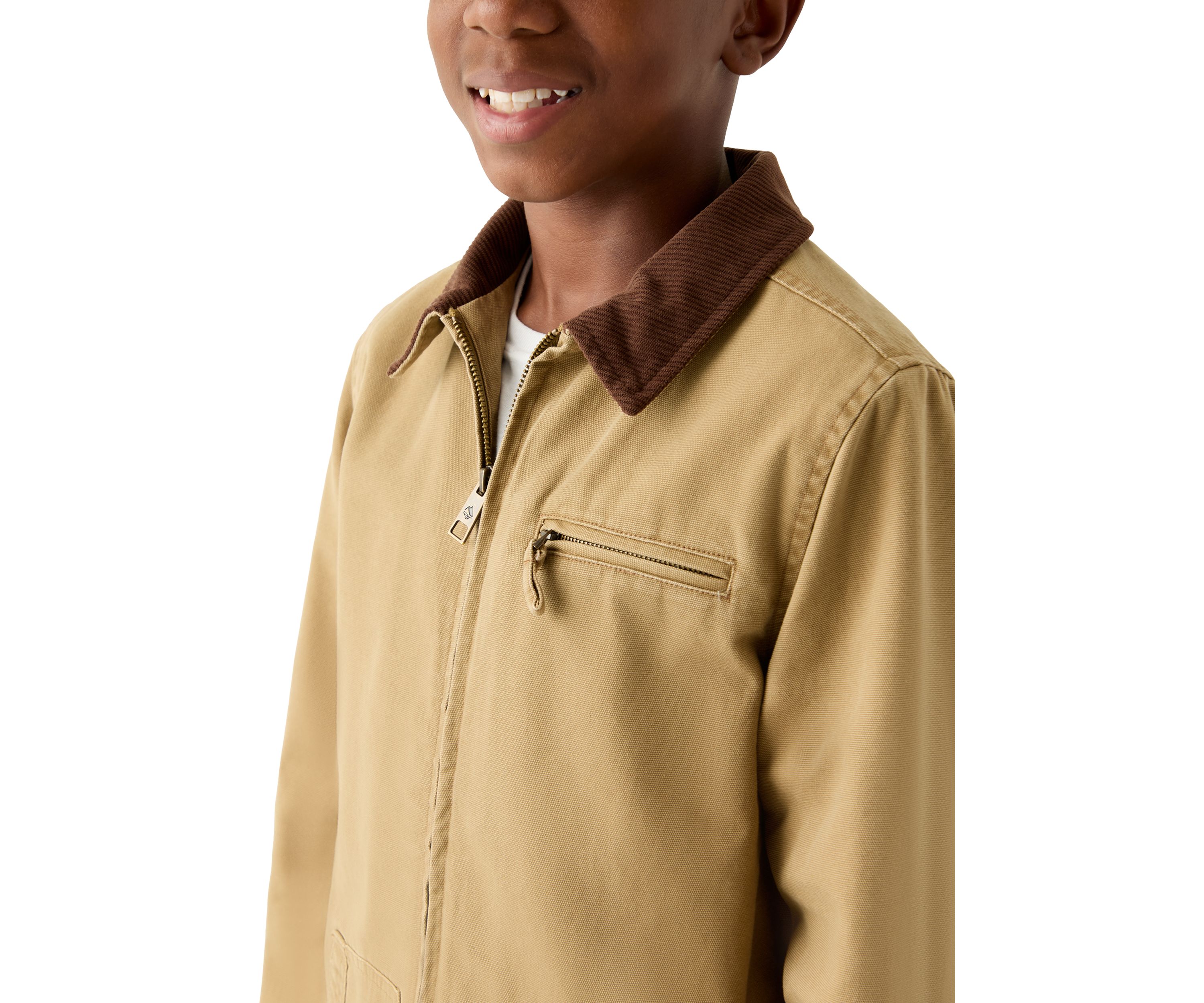 Boys 8-20 Collared Canvas Jacket