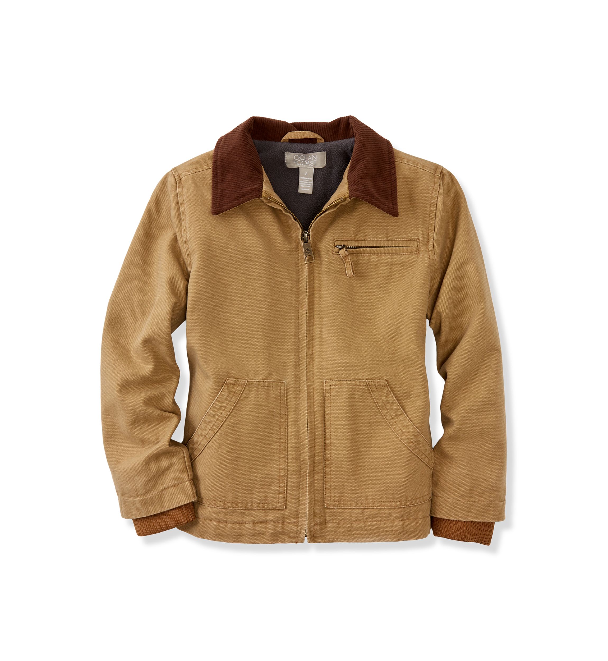 Boys 4-7 Collared Canvas Jacket 