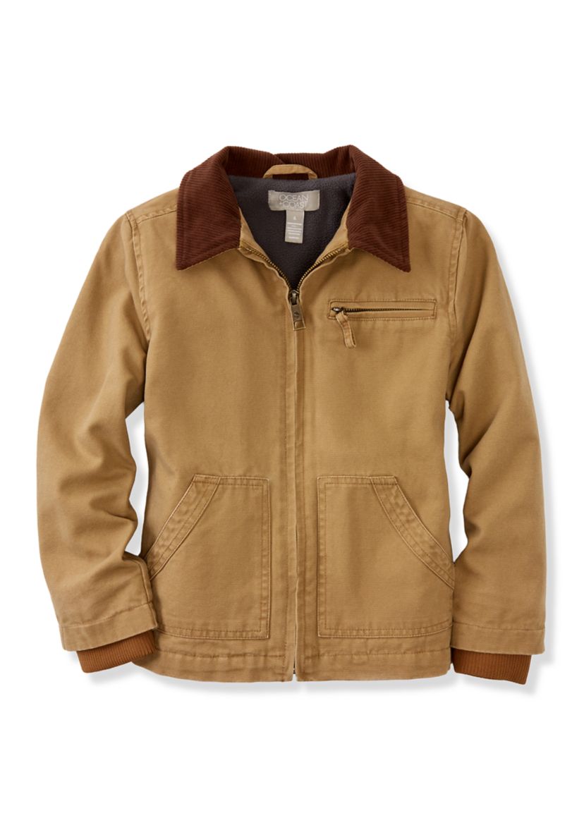 Boys 4-7 Collared Canvas Jacket 