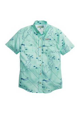 Ocean & Coast® Boys 8-20 Short Sleeve Printed Fishing Shirt | belk