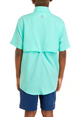 Ocean + Coast® Toddler Boys Short Sleeve Fishing Shirt