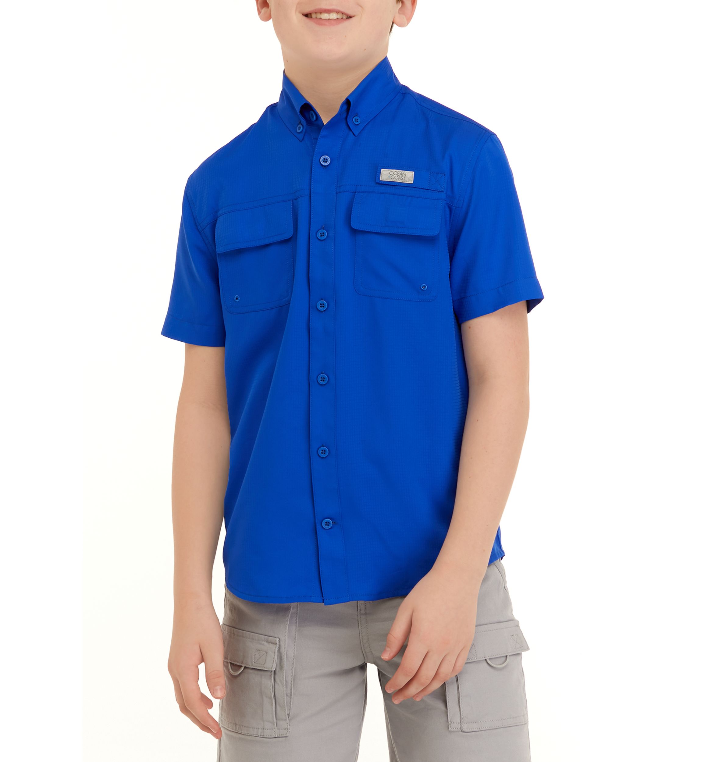 Boys 8-20 Short Sleeve Fishing Shirt