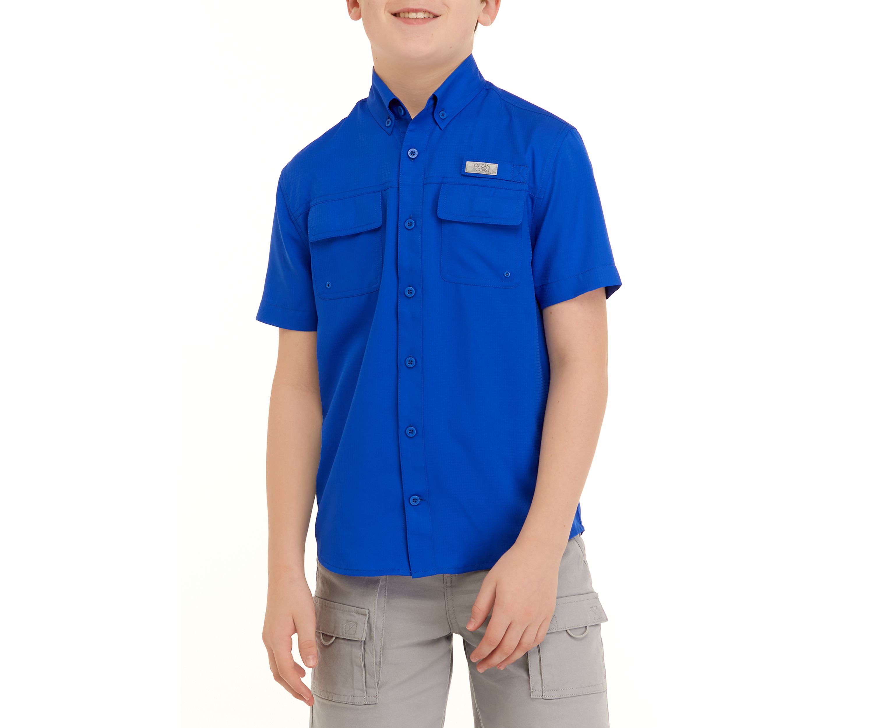 Boys 8-20 Short Sleeve Fishing Shirt
