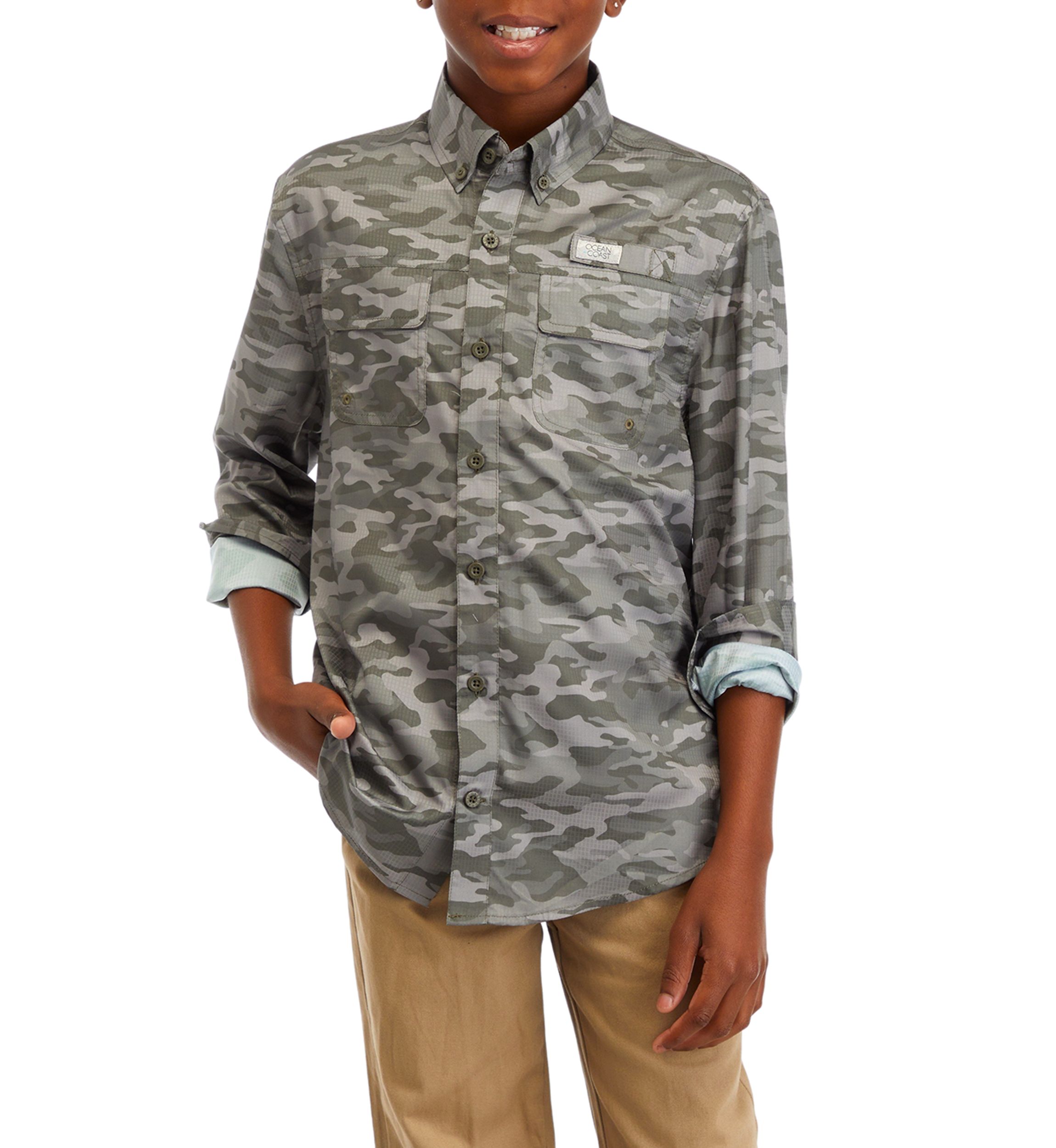 Boys 8-20 Printed Fishing Shirt