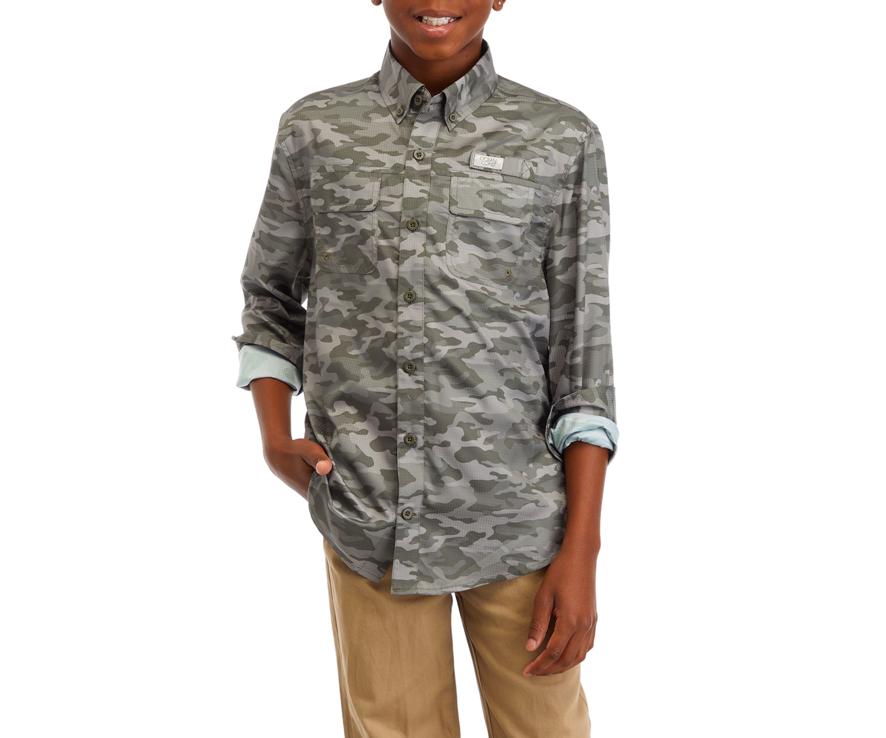 Boys 8-20 Printed Fishing Shirt