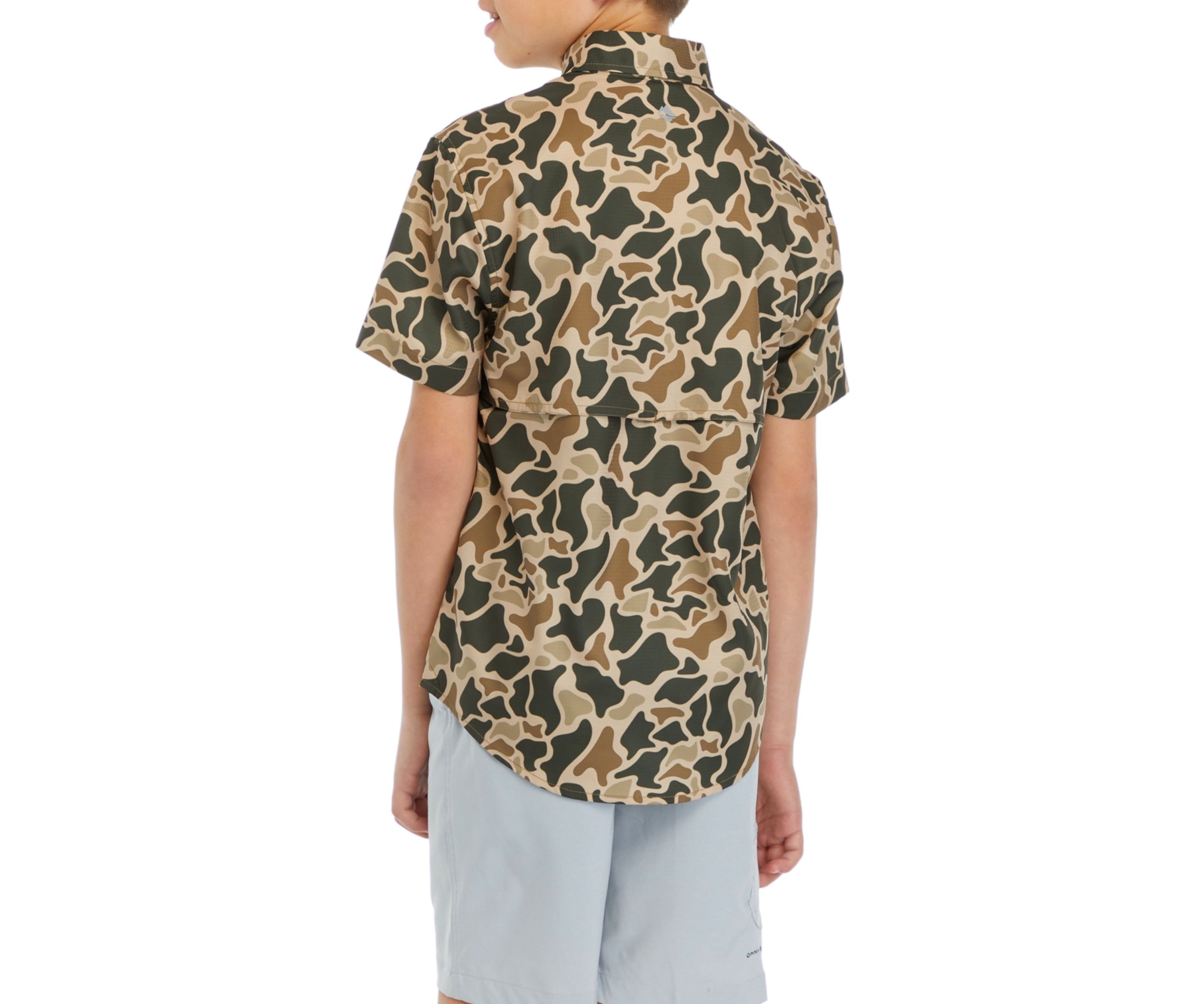 Boys 8-20 Short Sleeve Printed Fishing Shirt