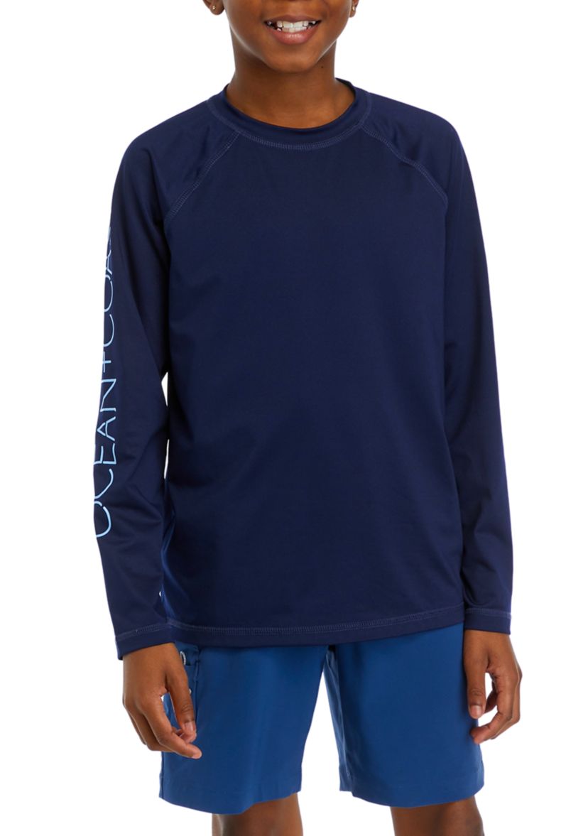 Boys 8-20 Long Sleeve Logo Rash Guard 