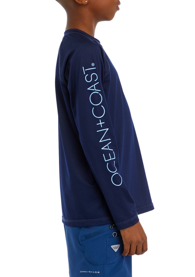 Boys 8-20 Long Sleeve Logo Rash Guard 