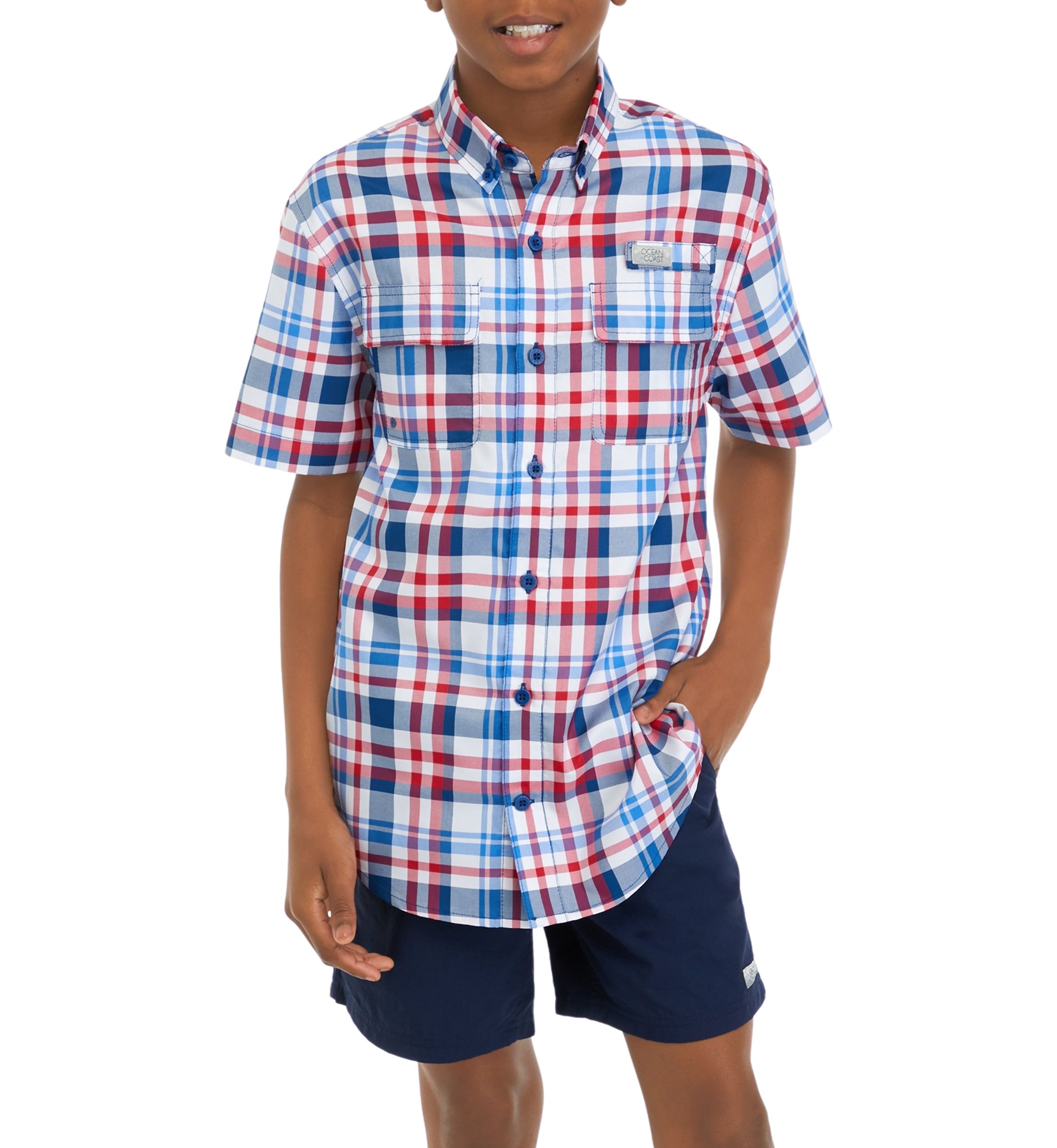 Boys 8-20 Printed Fishing Shirt
