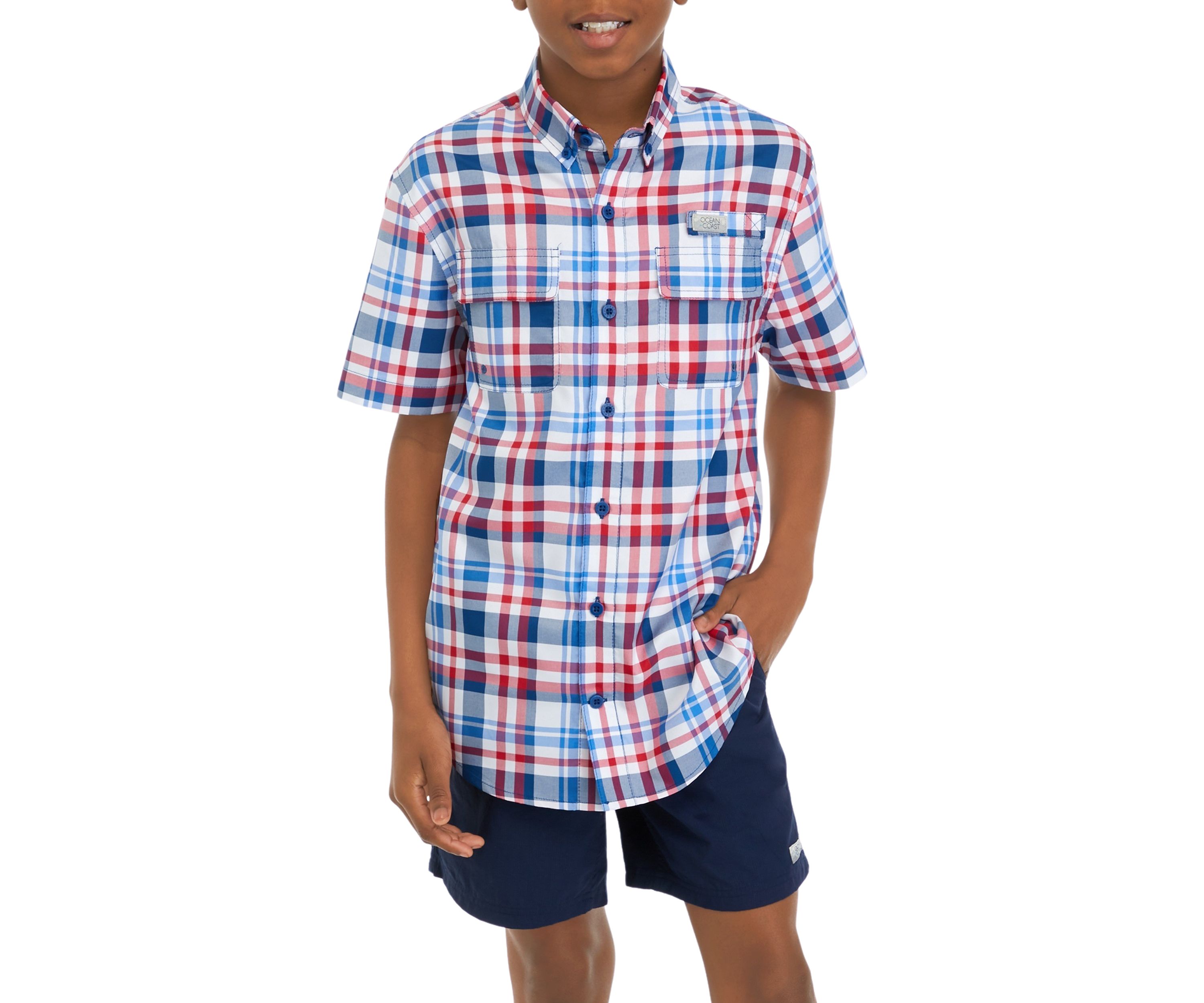 Boys 8-20 Printed Fishing Shirt