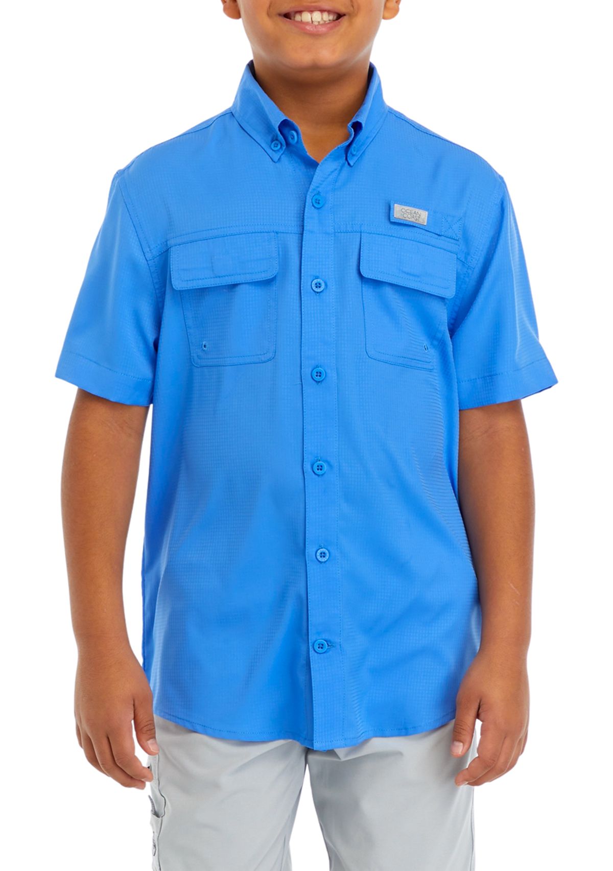 Boys 8-20 Short Sleeve Fishing Shirt