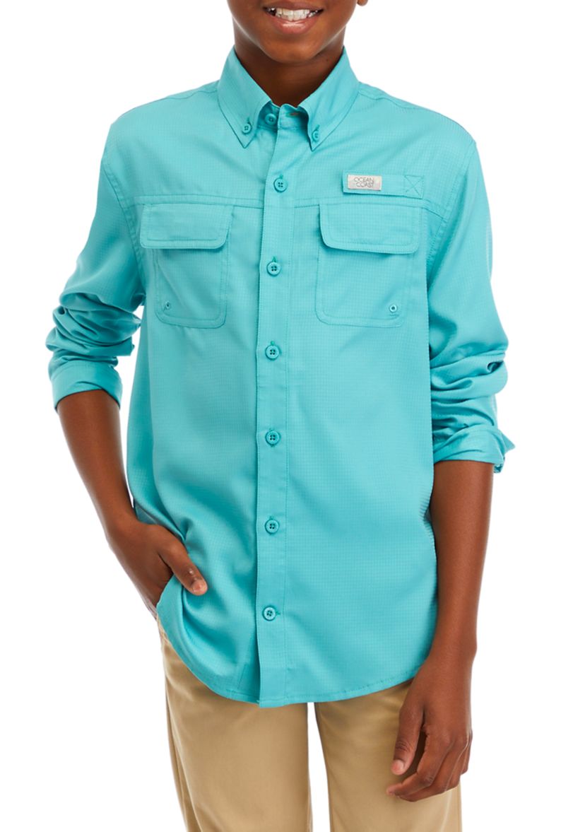 Long Sleeve Solid Fishing Shirt 