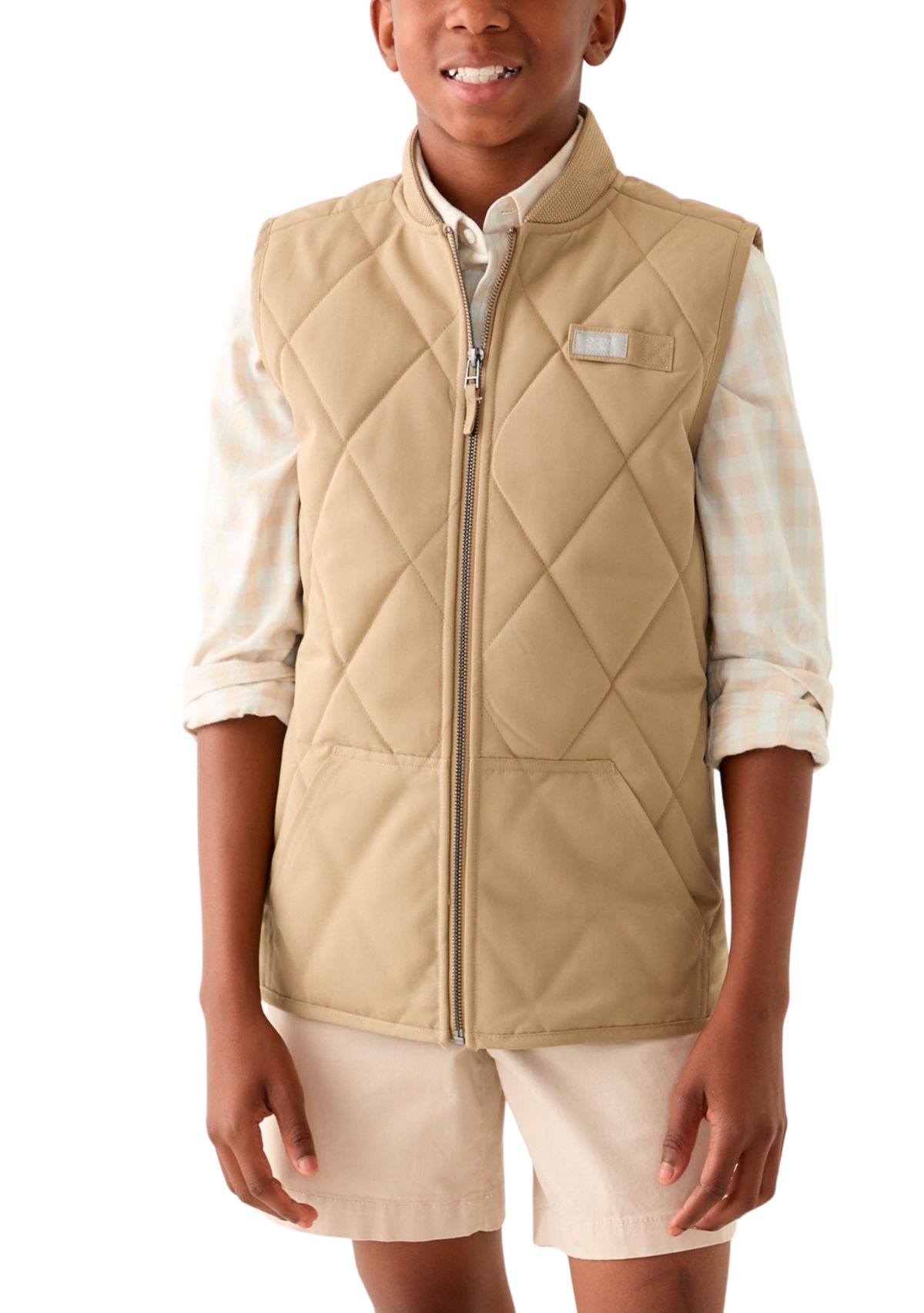Boys 8-20 Flannel Lined Quilted Vest 