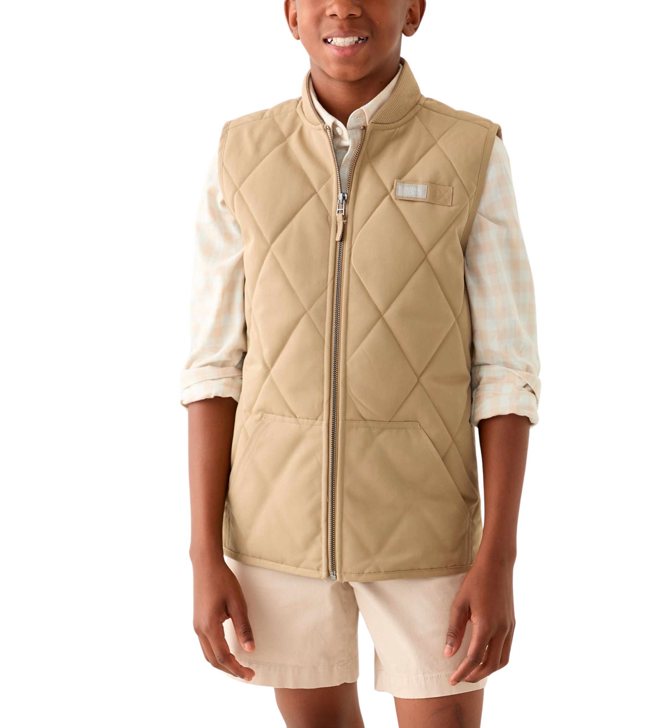 Boys 8-20 Flannel Lined Quilted Vest 