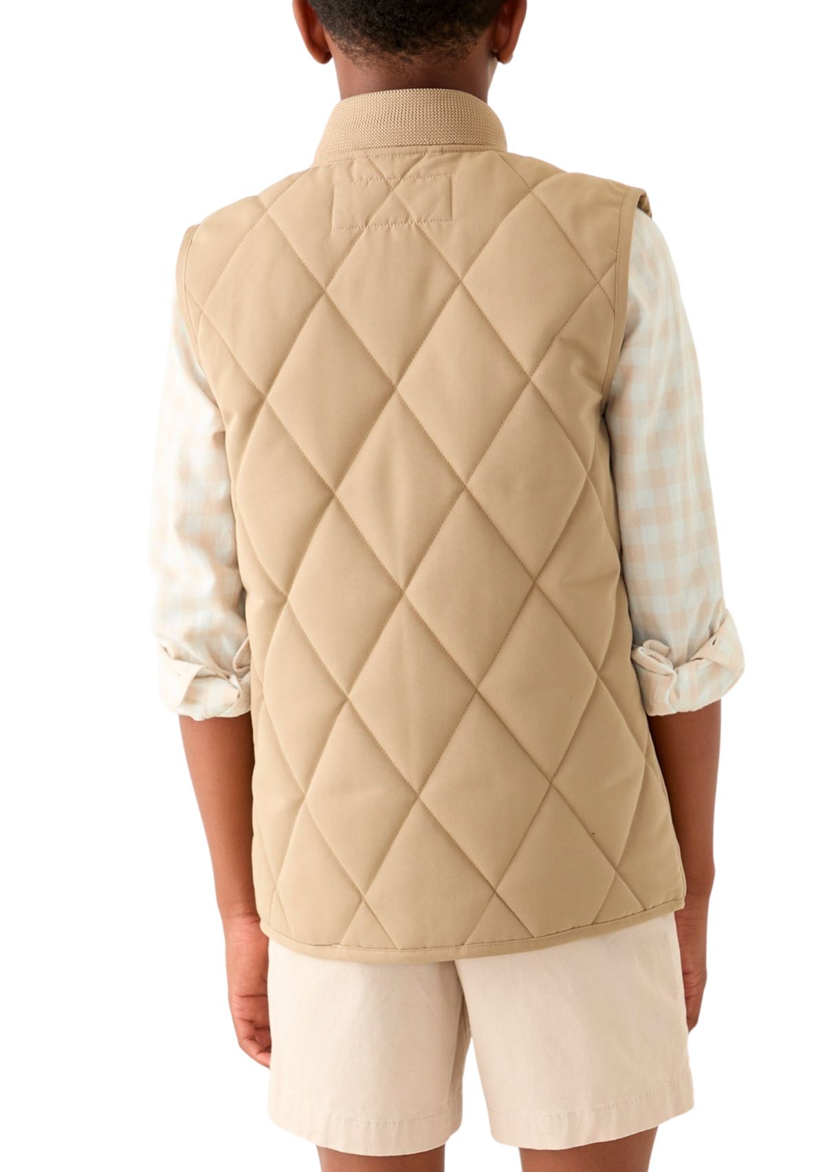 Boys 8-20 Flannel Lined Quilted Vest 