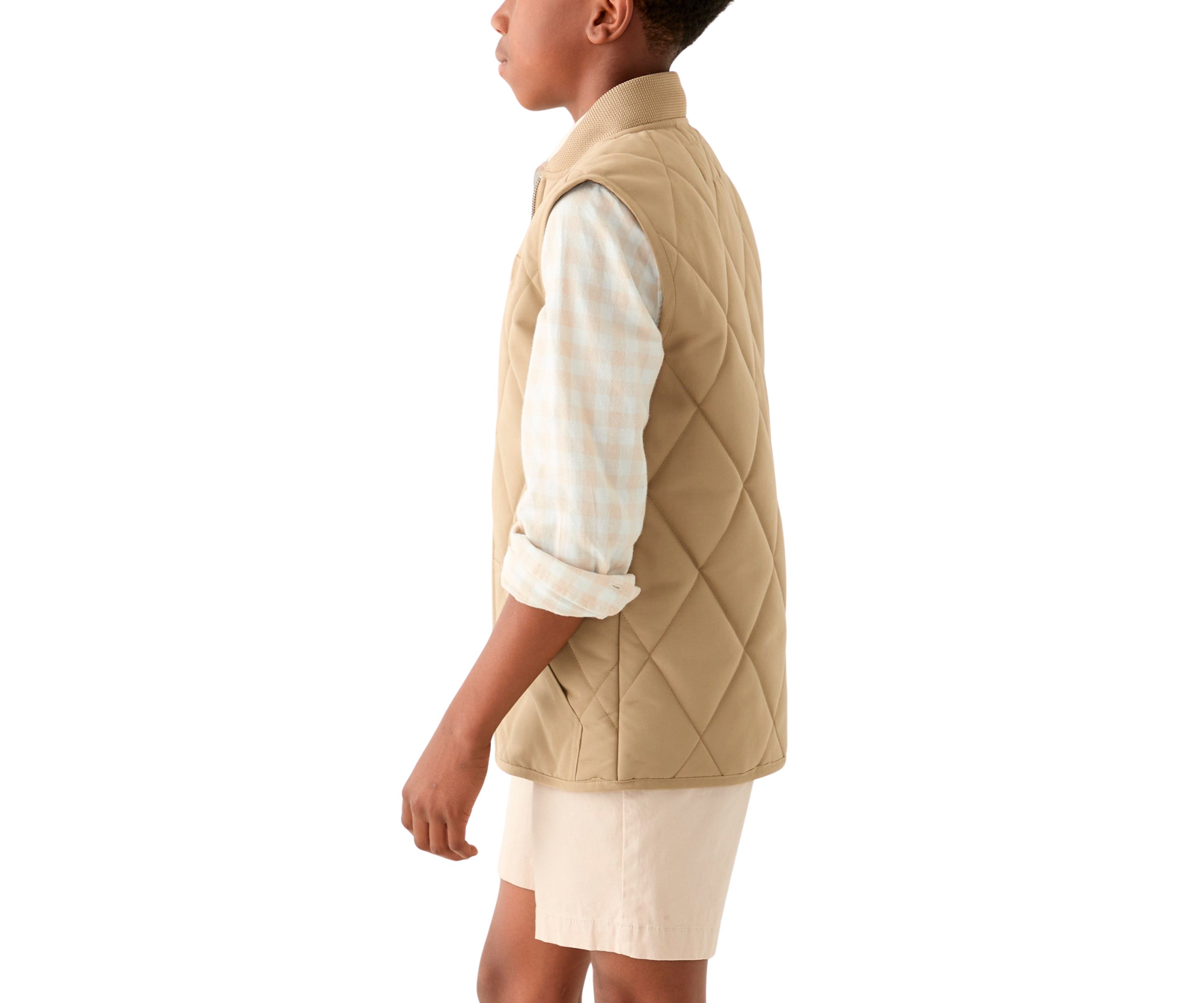 Boys 8-20 Flannel Lined Quilted Vest 