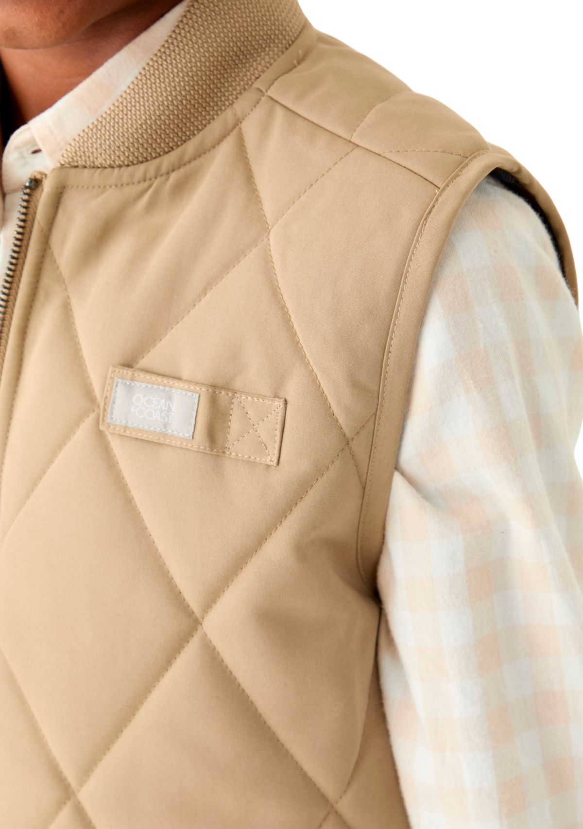 Boys 8-20 Flannel Lined Quilted Vest 