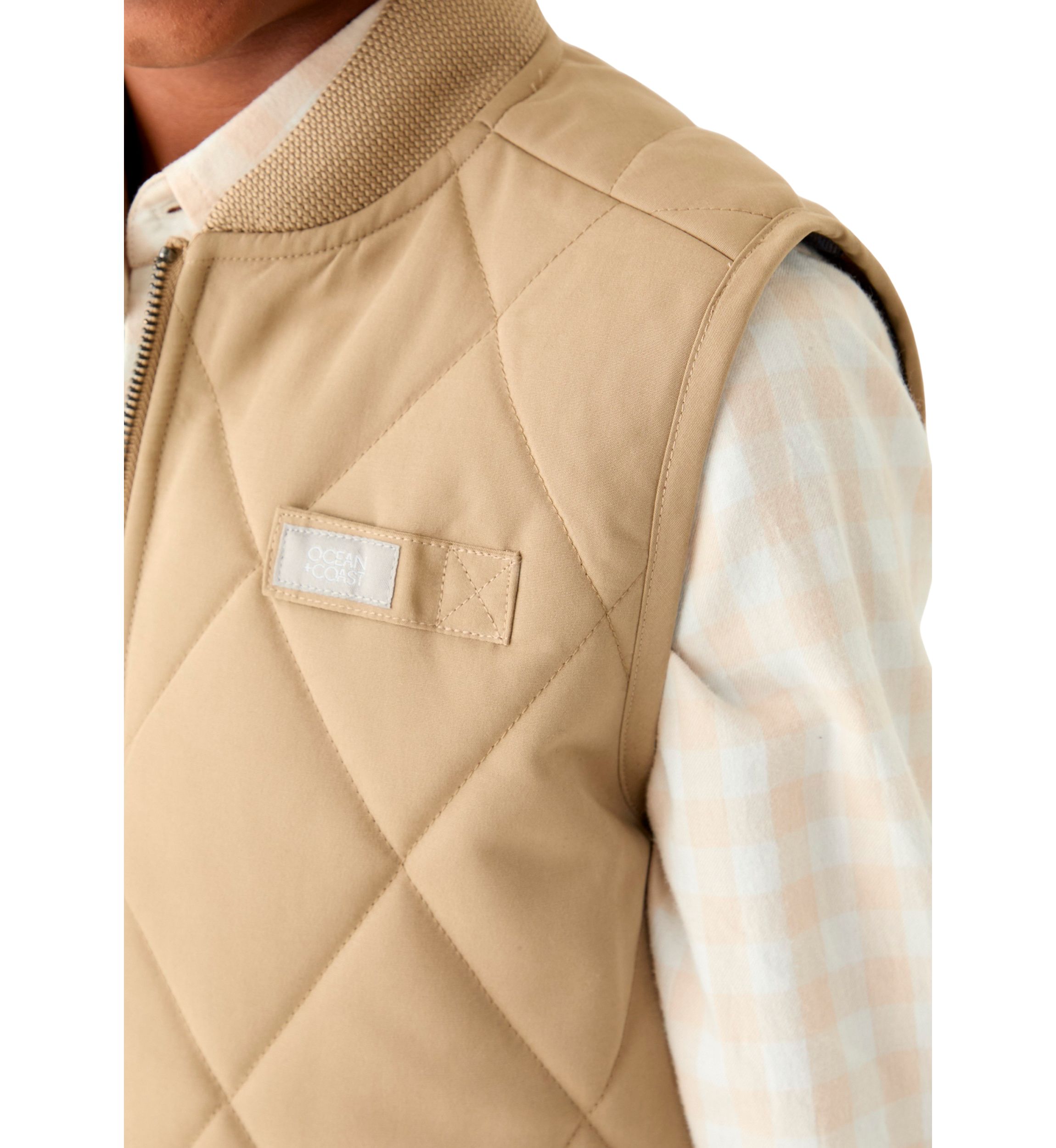 Boys 8-20 Flannel Lined Quilted Vest 