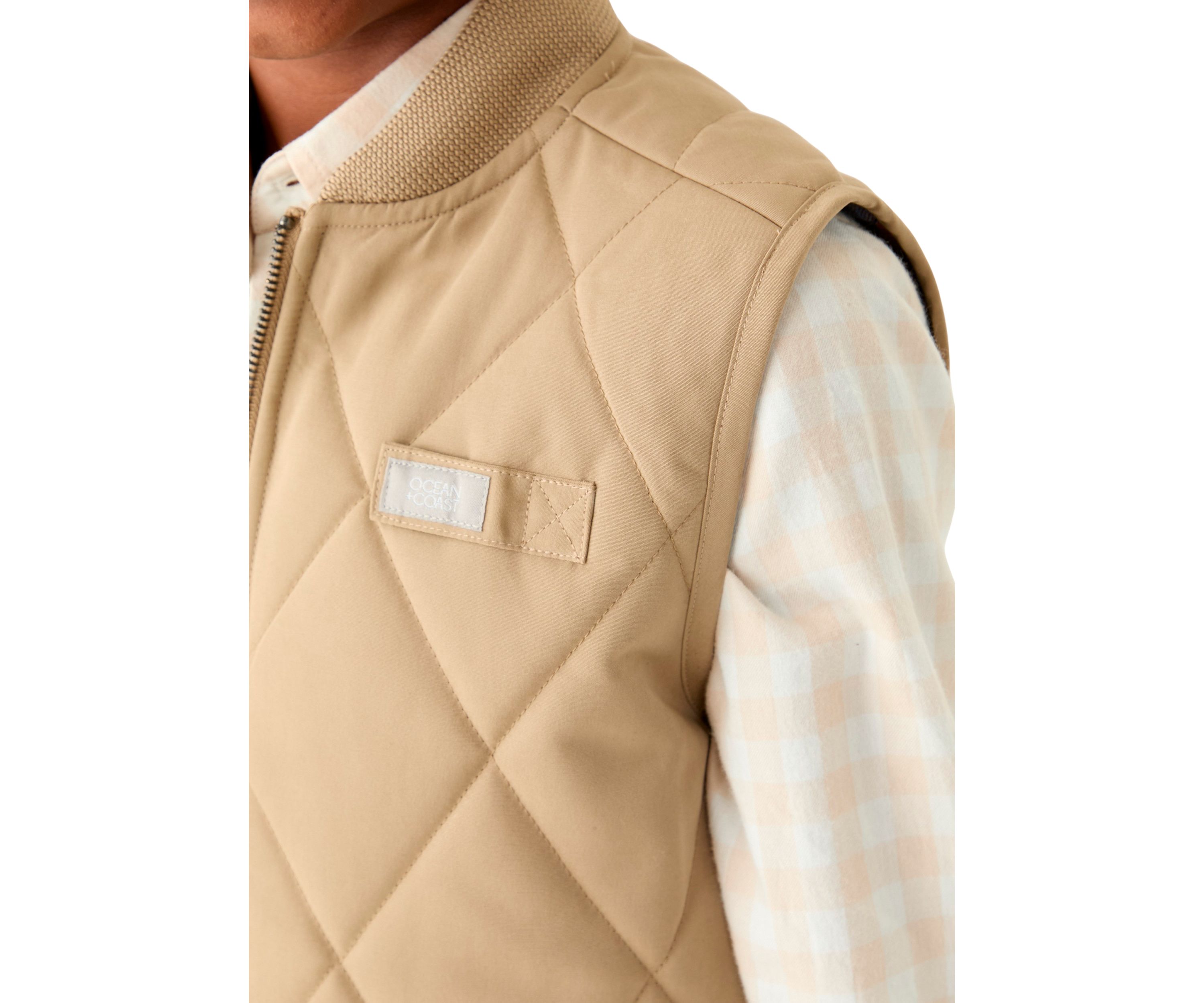 Boys 8-20 Flannel Lined Quilted Vest 