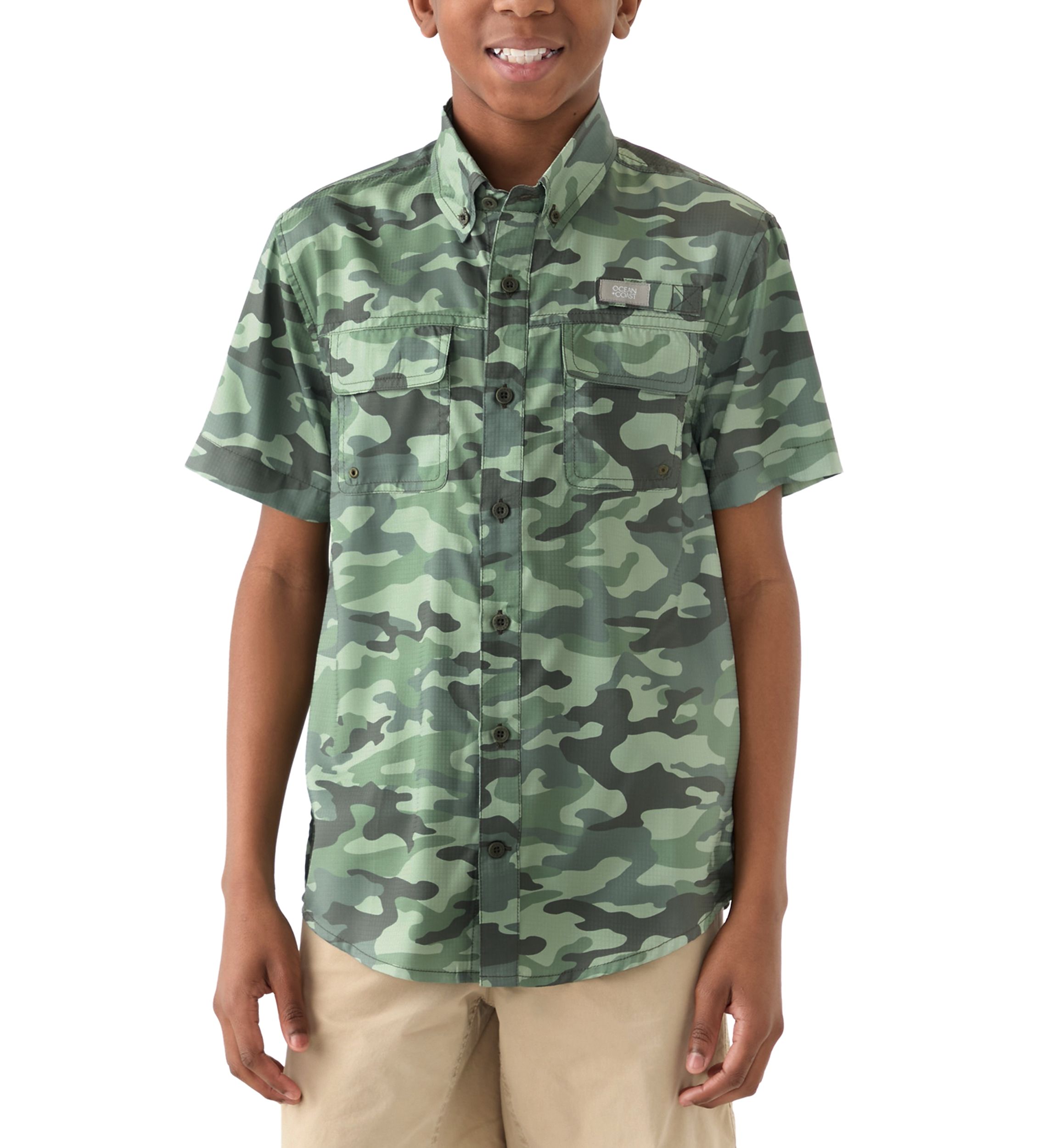 Boys 8-20 Printed Fishing Shirt