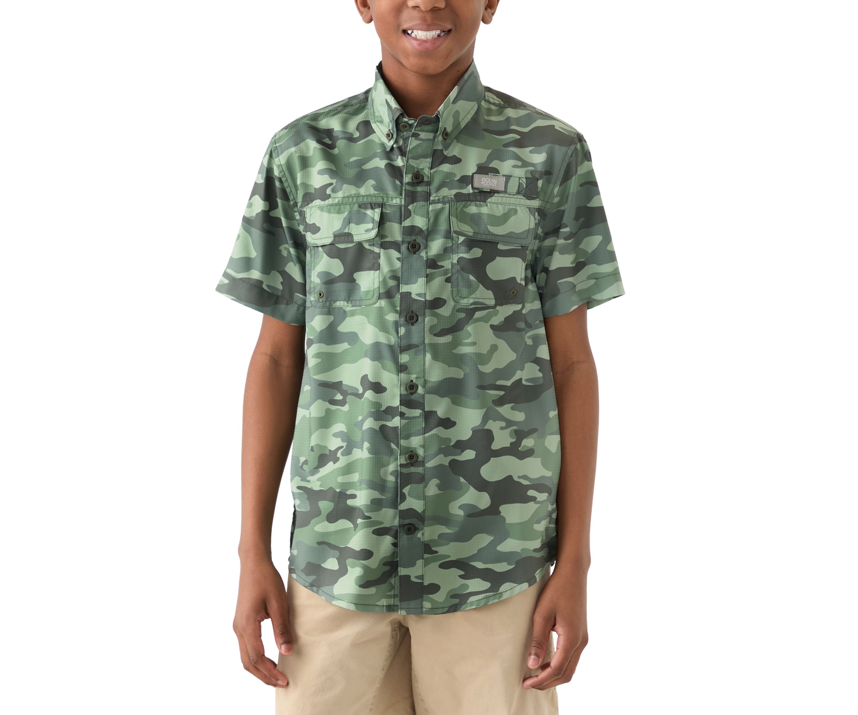 Boys 8-20 Printed Fishing Shirt