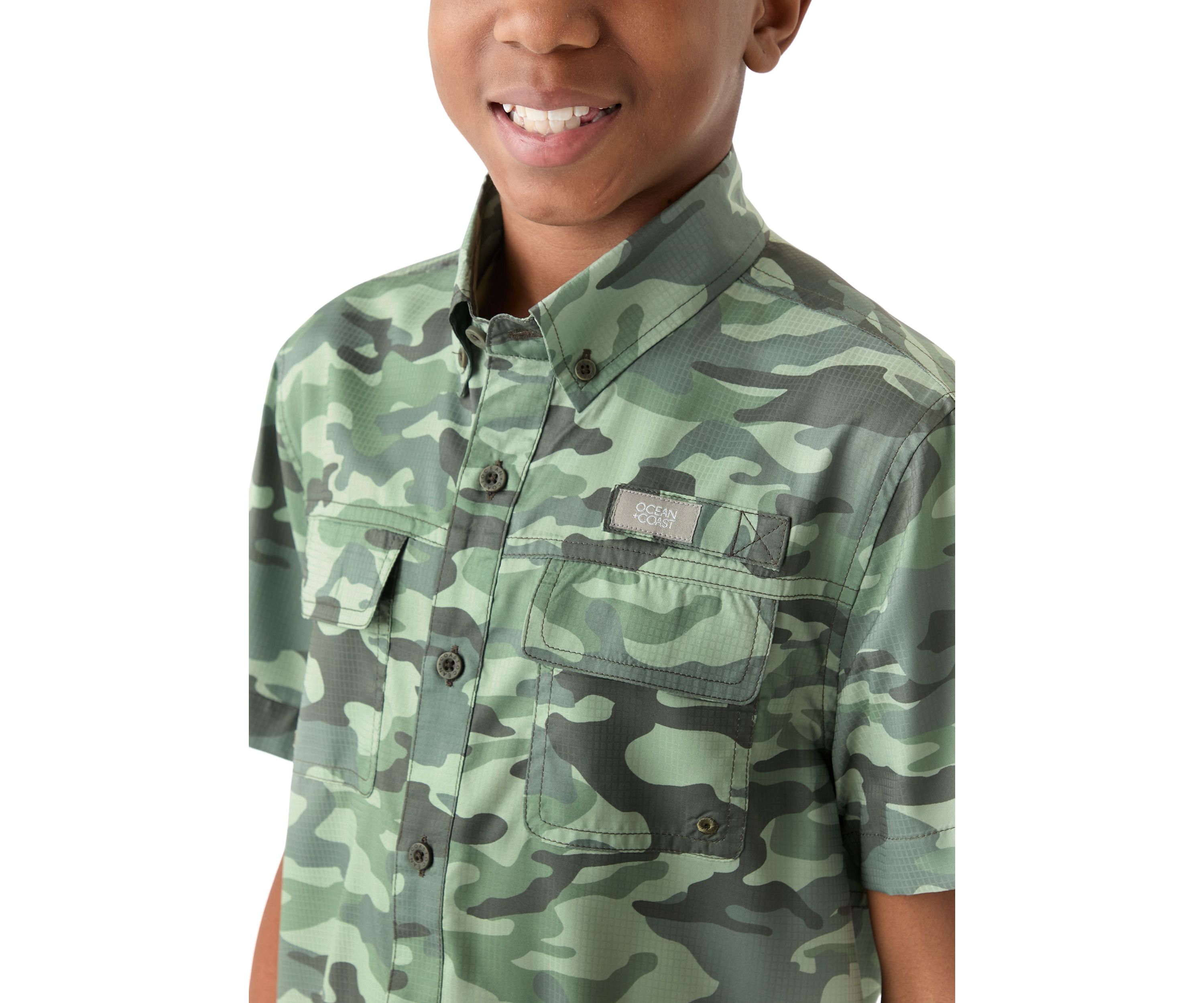 Boys 8-20 Printed Fishing Shirt