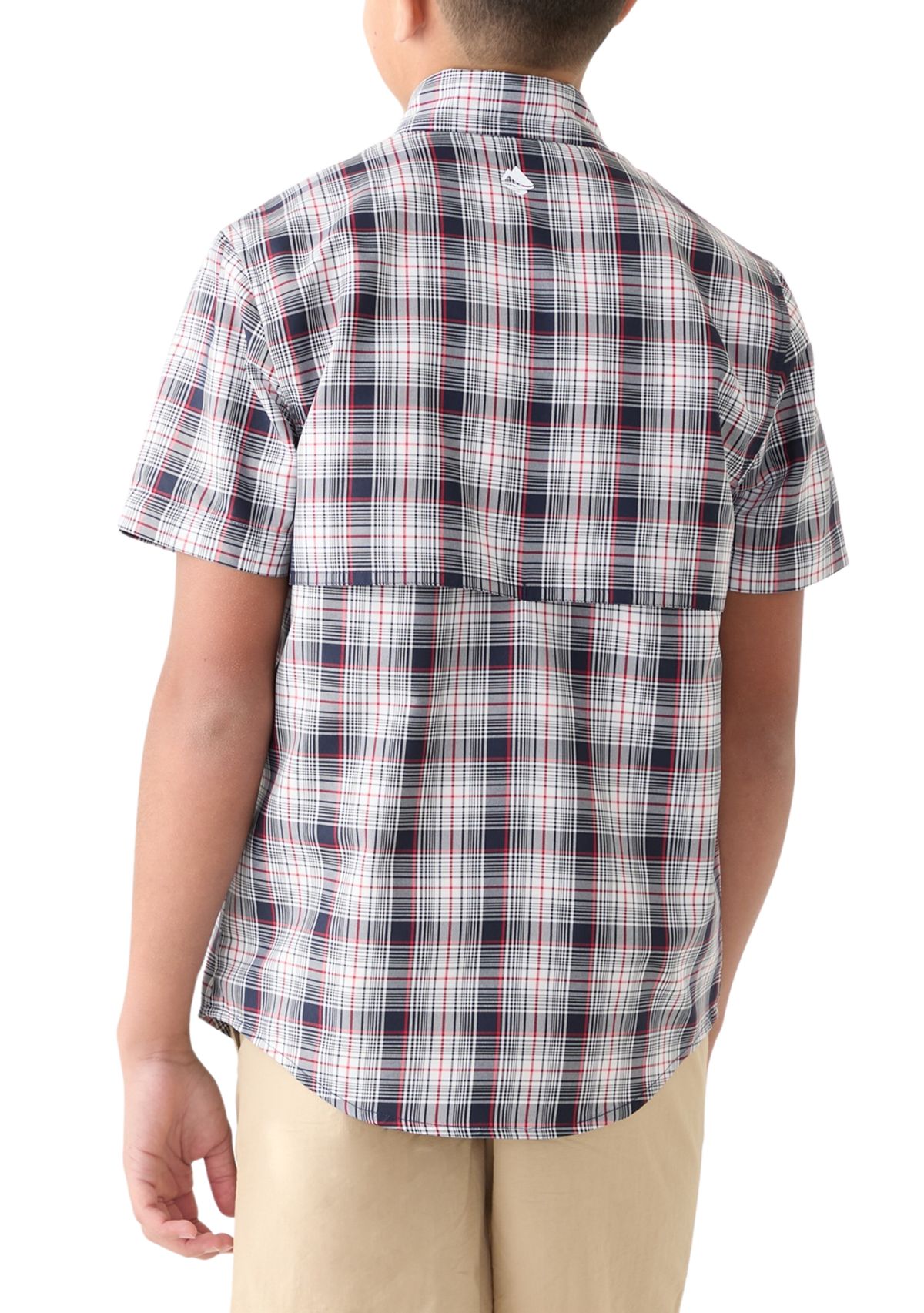 Boys 8-20 Short Sleeve Yarn Dyed Fishing Shirt