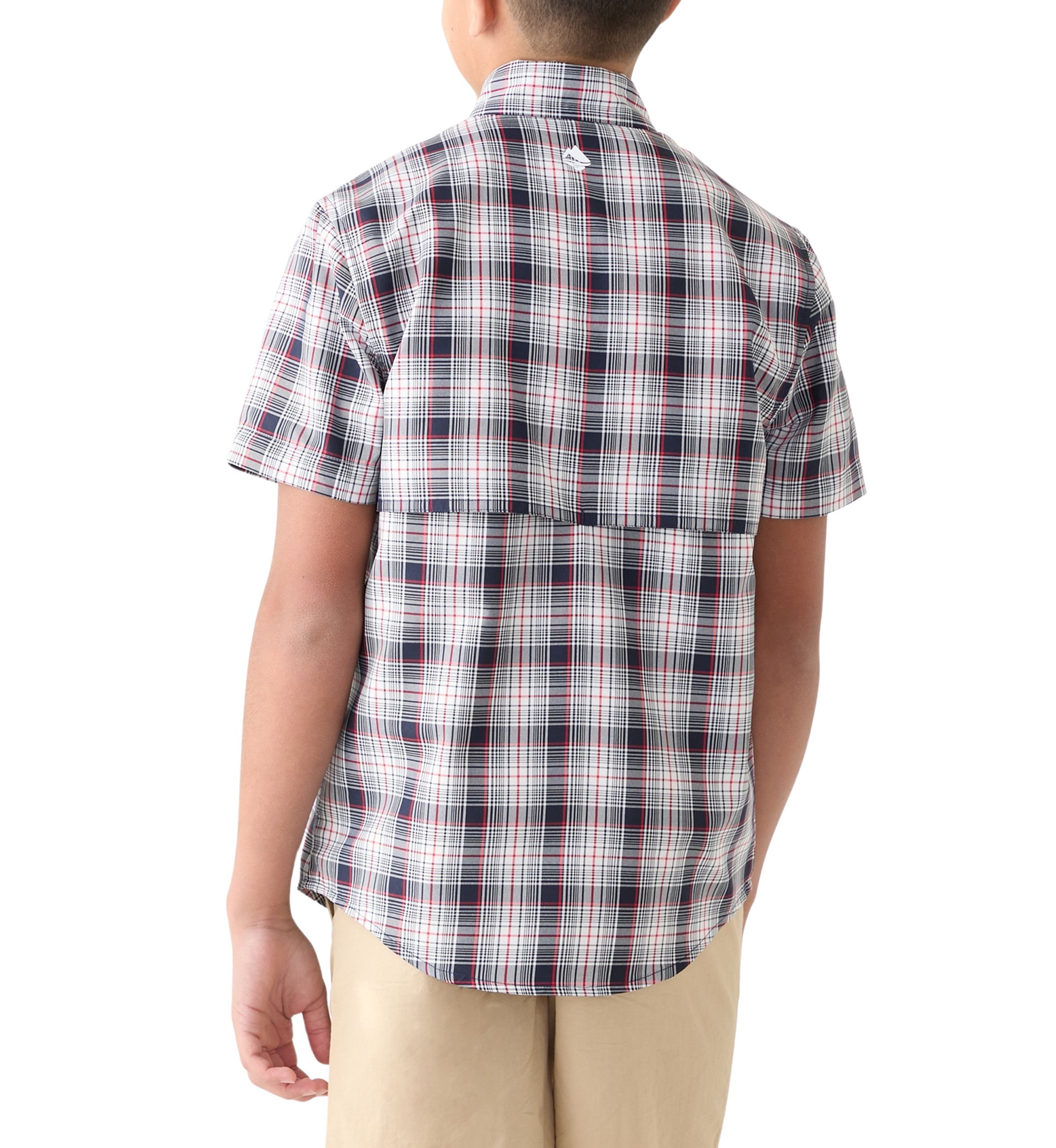 Boys 8-20 Short Sleeve Yarn Dyed Fishing Shirt