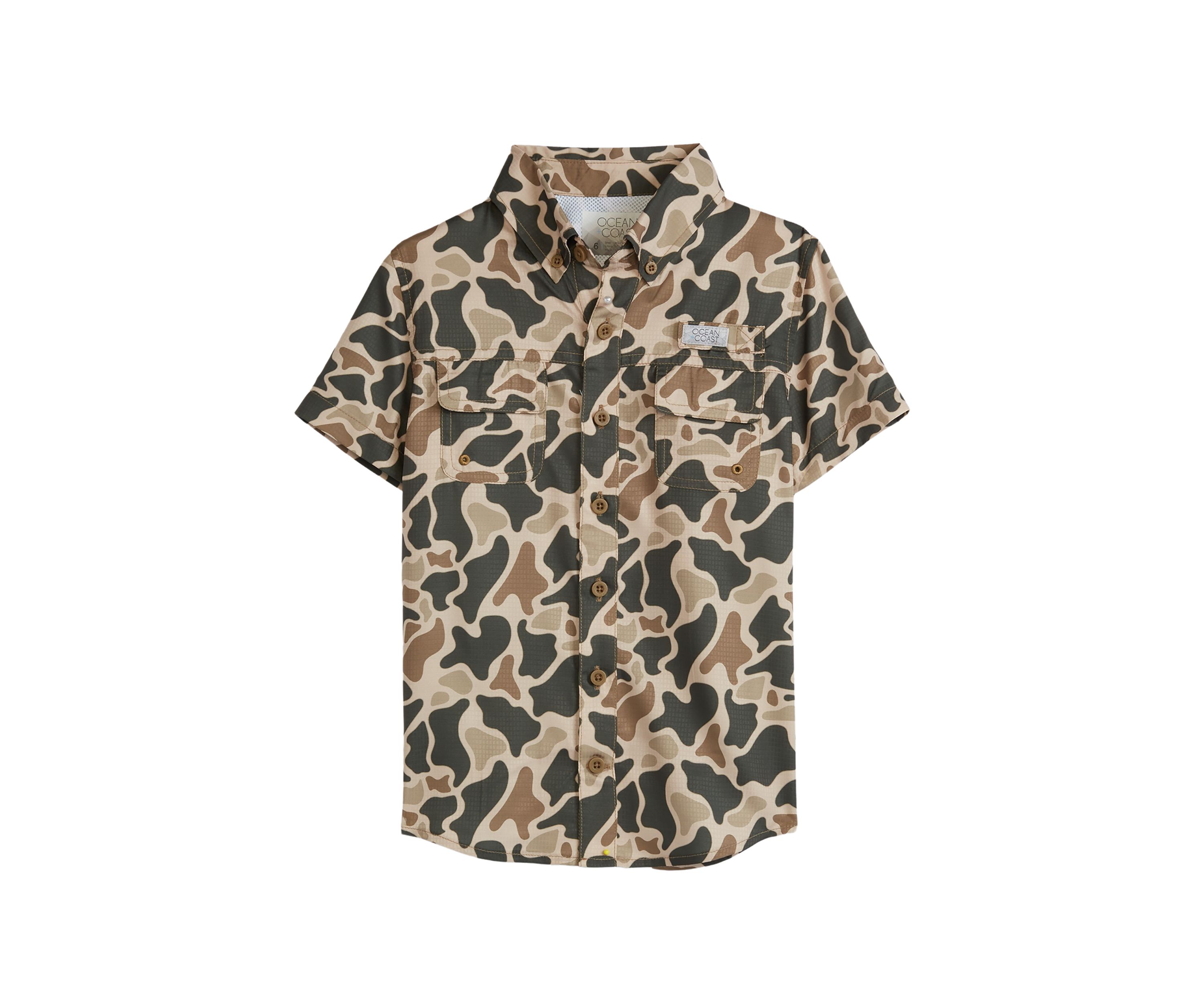 Boys 4-7 Short Sleeve Printed Fishing Shirt