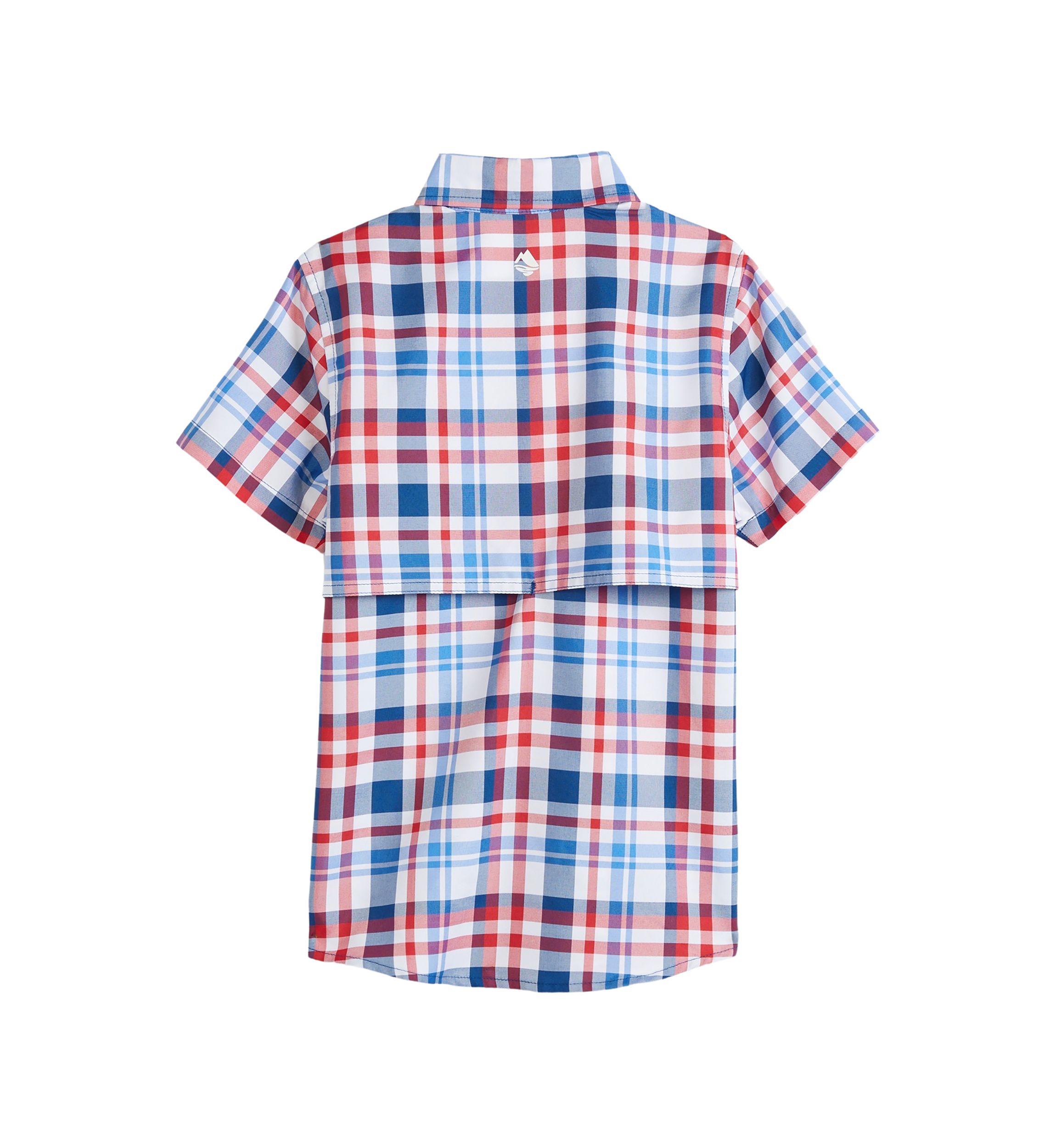 Boys 4-7 Plaid Printed Fishing Shirt