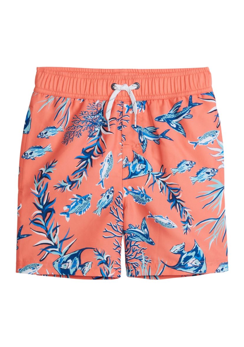Boys 4-7 Printed Swim Trunks