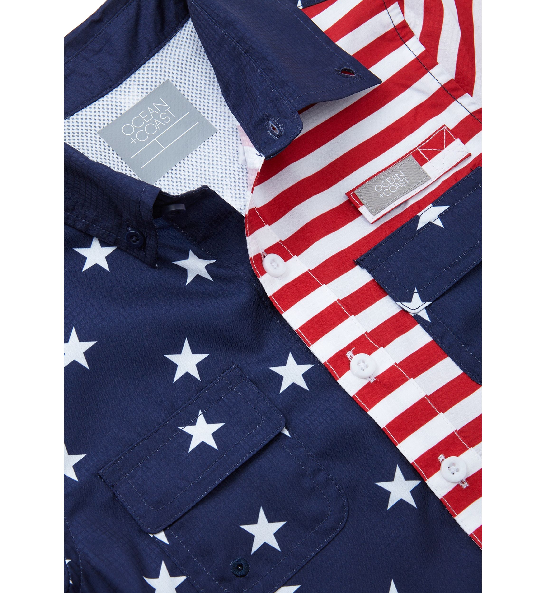 Boys 4-7 Short Sleeve USA Fishing Shirt