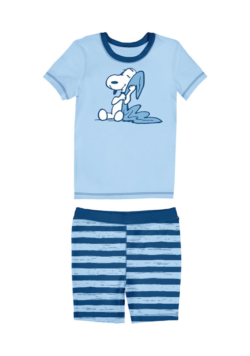 Boys 4-20 Vintage Snoopy Graphic Sleeping 2 Piece Set
