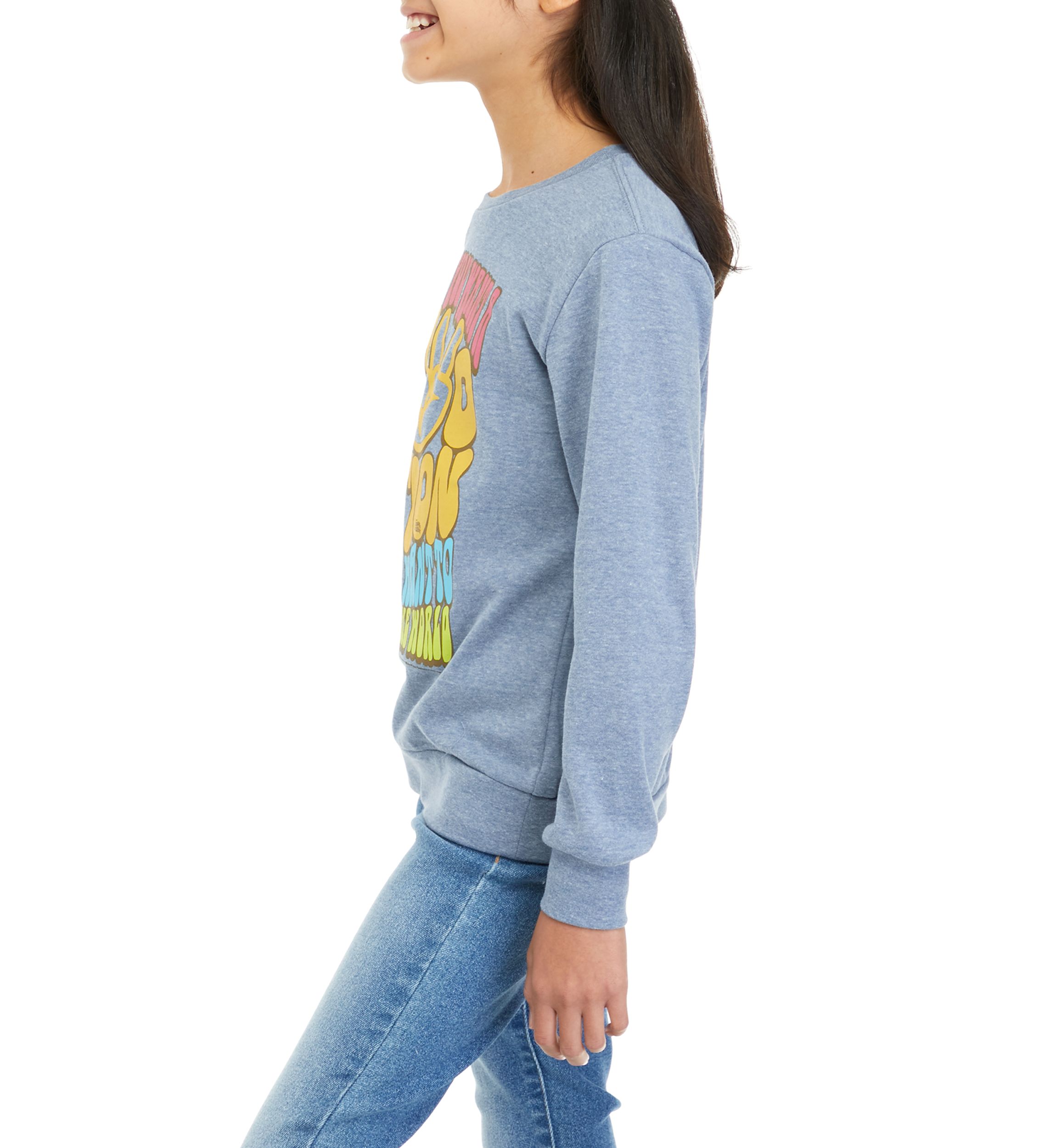 Girls 7-16 Crew Neck Revolution Graphic Pullover