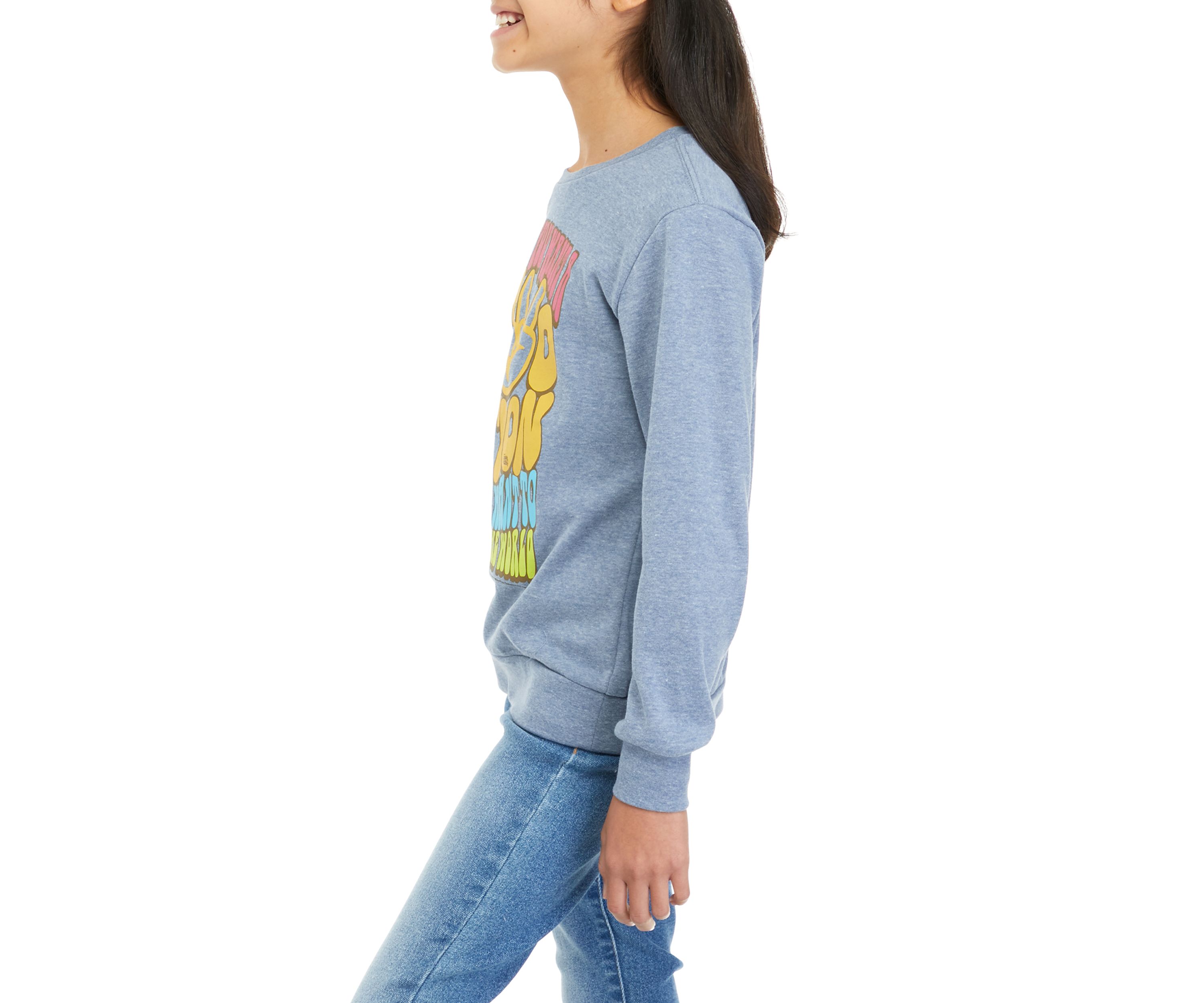 Girls 7-16 Crew Neck Revolution Graphic Pullover