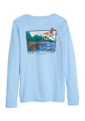 Vineyard Vines Whale x Sea Turtles Long Sleeve Pocket T-Shirt Youth Size XL  (18)