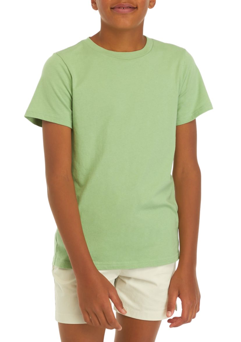 Boys 8-20 Washed Crew Neck T-Shirt