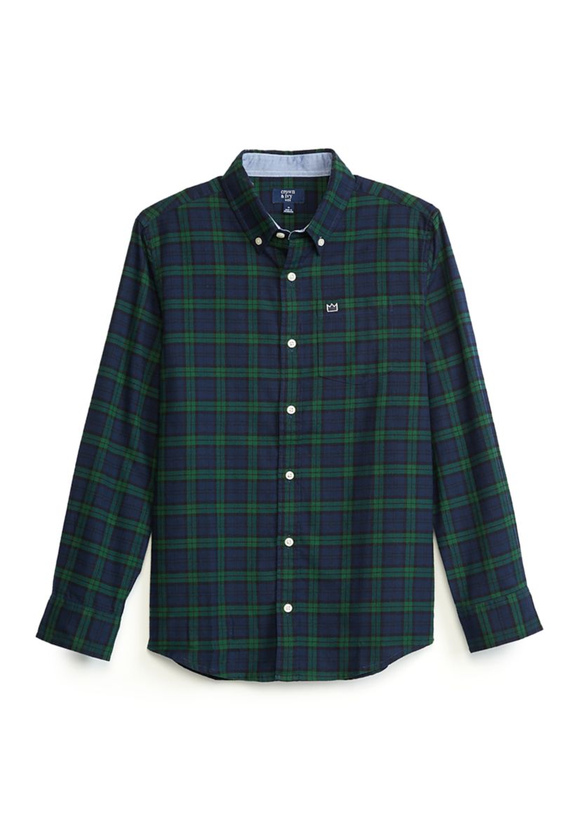 Boys 8-20 Plaid Button Up Shirt 