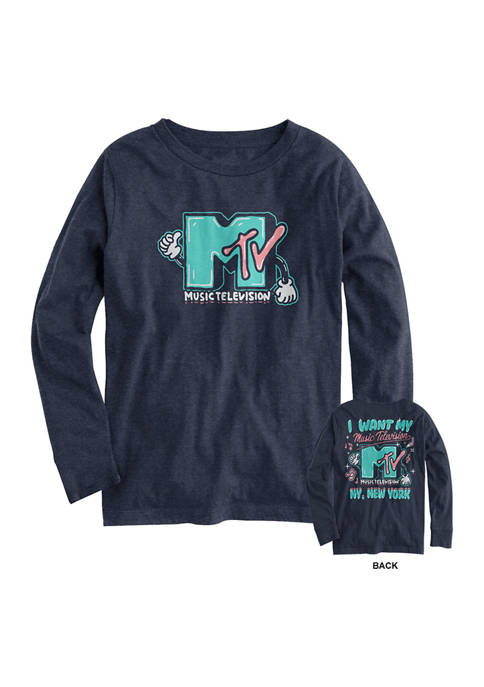 MTV Boys 8-20 Licensed Long Sleeve Graphic T-Shirt