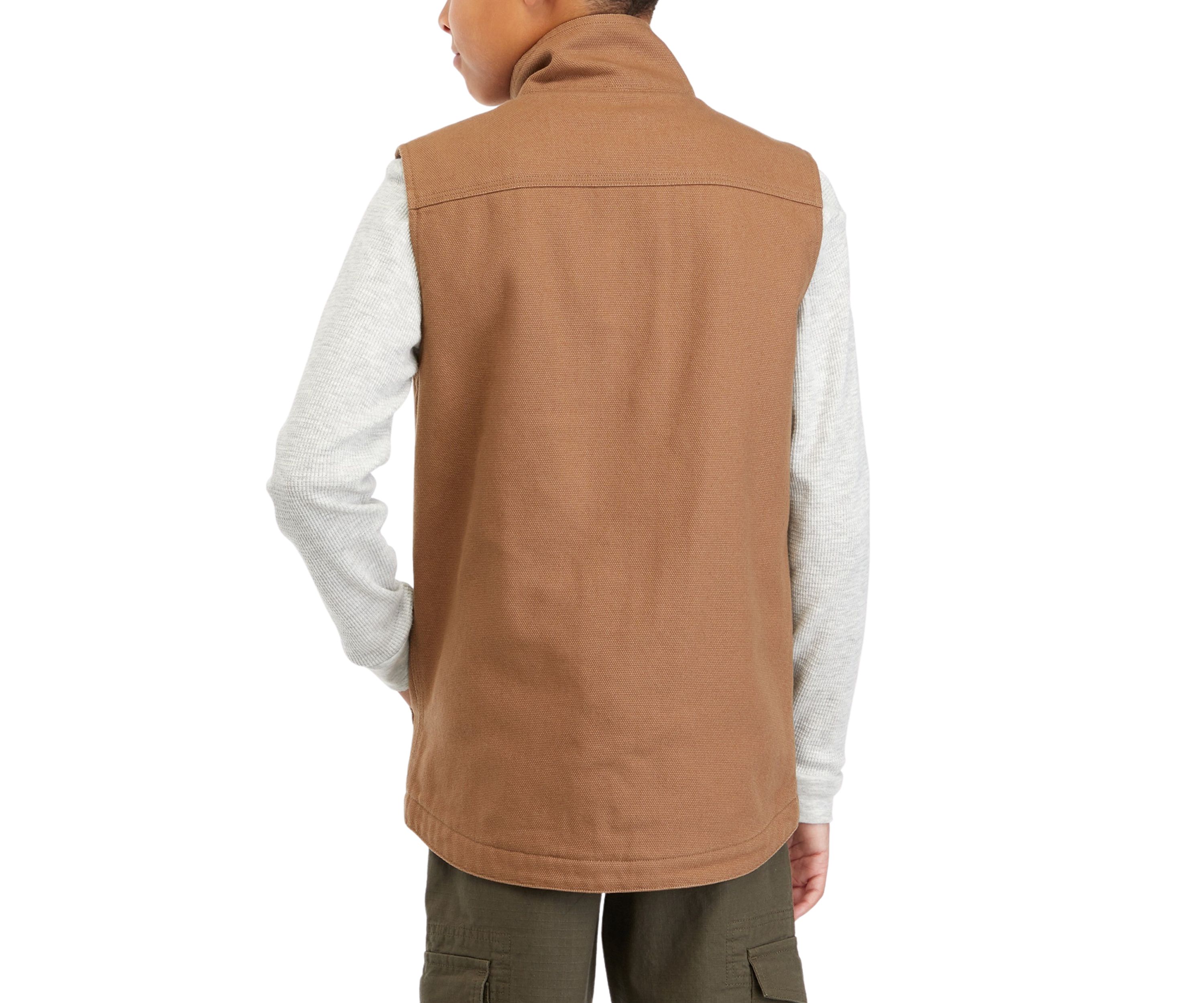 Boys 8-20 Solid Canvas Vest