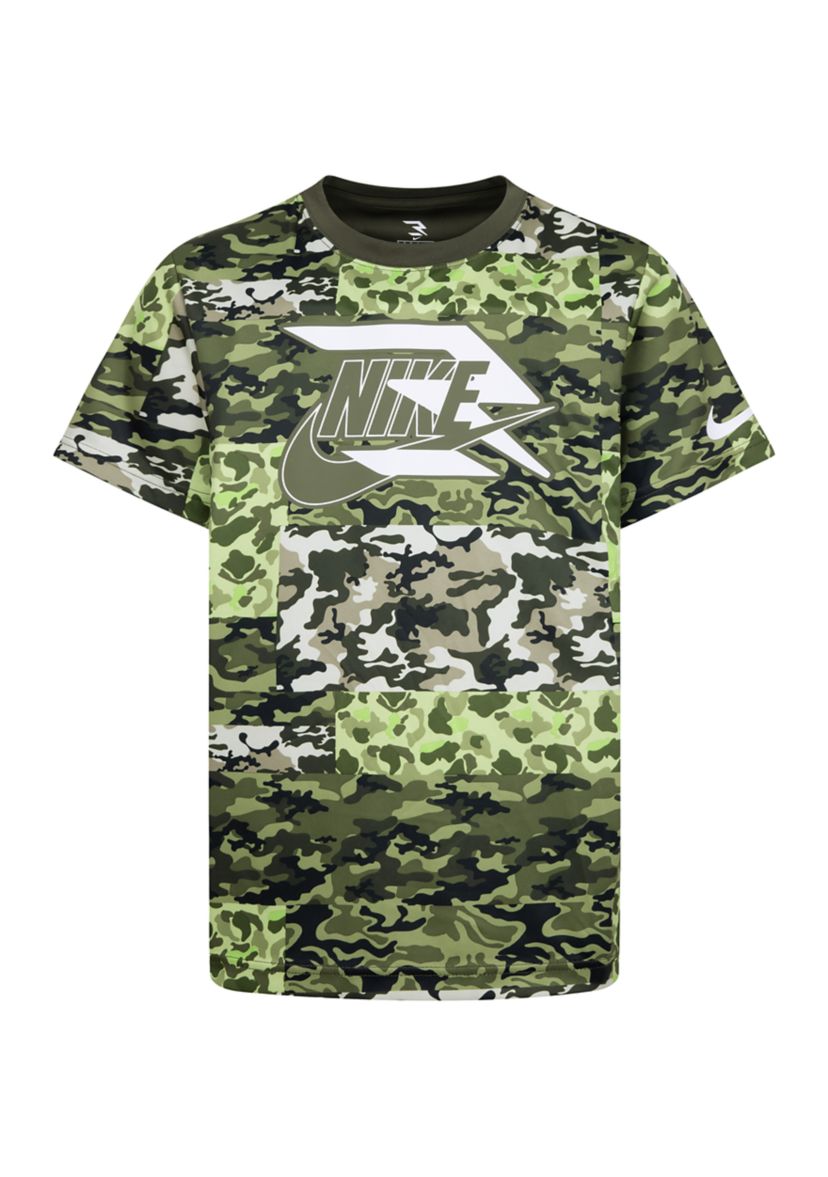 Boys 8-20 Camo Printed Patchwork Graphic T-Shirt
